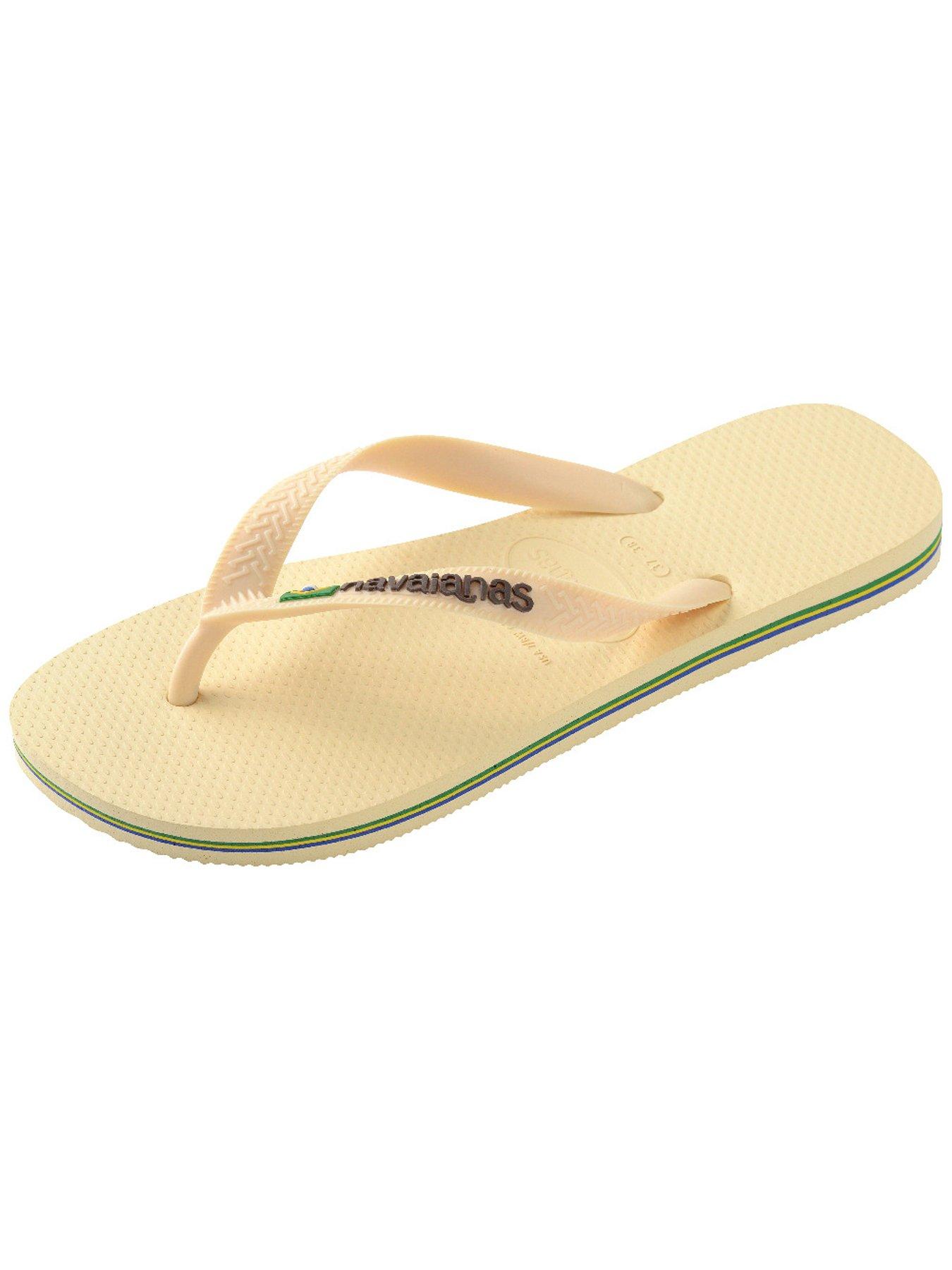  image of havaianas-brasil-logo-flip-flop-buttercream