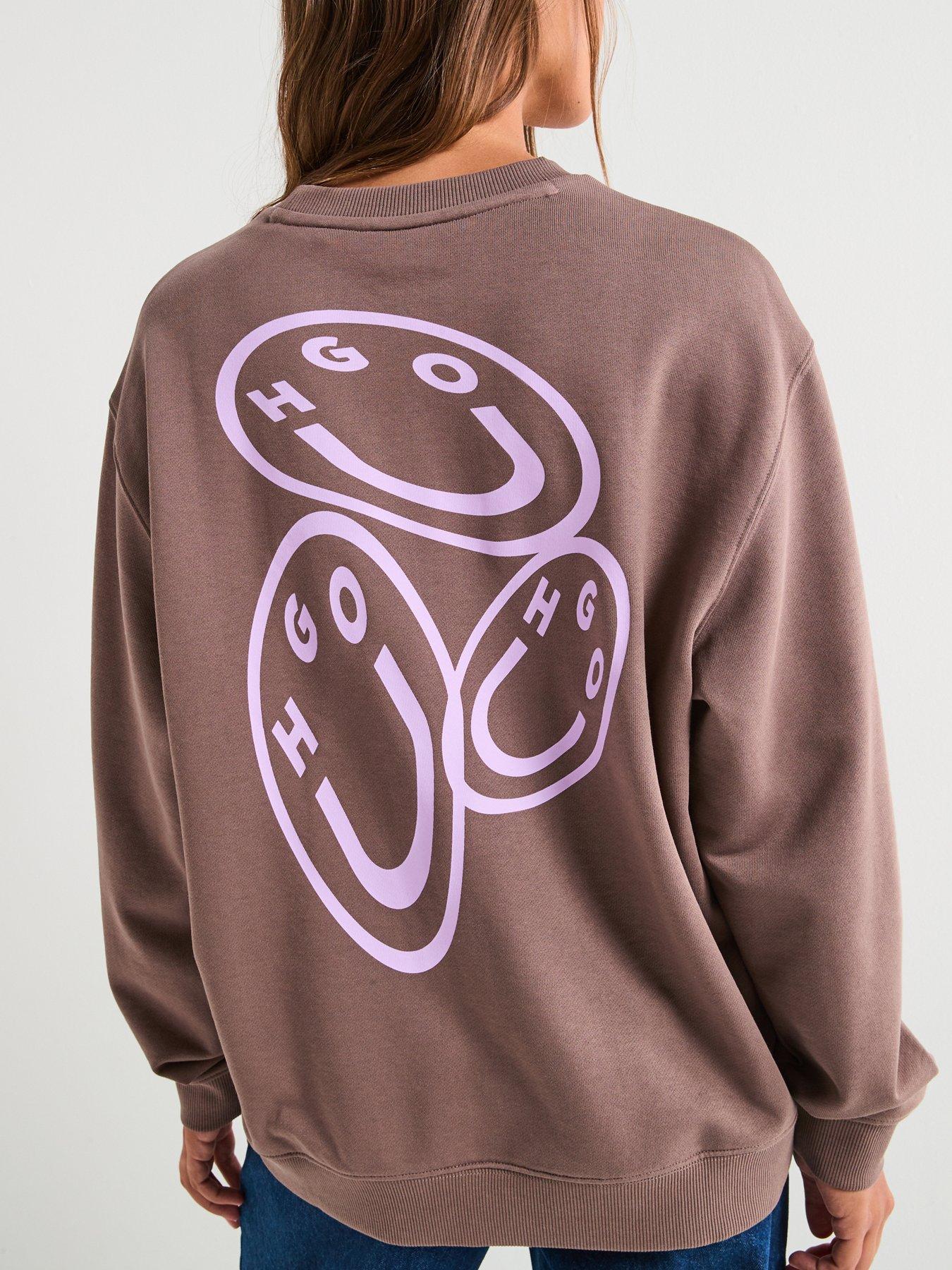 undefined Oversized Crew Neck Sweatshirt - Brown