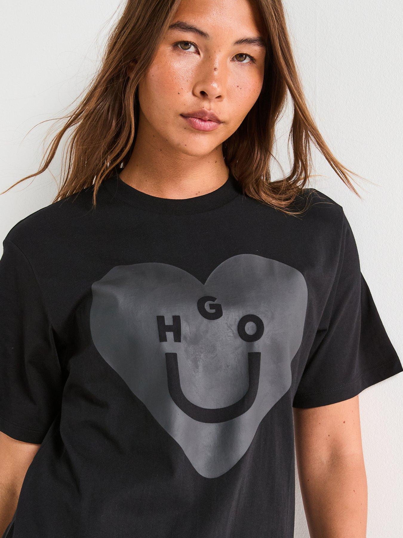 Image 4 of 6 of HUGO Vintage T-Shirt - Black