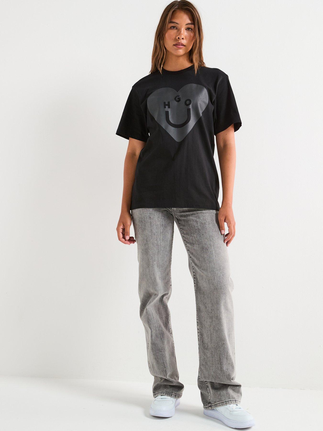 Image 5 of 6 of HUGO Vintage T-Shirt - Black