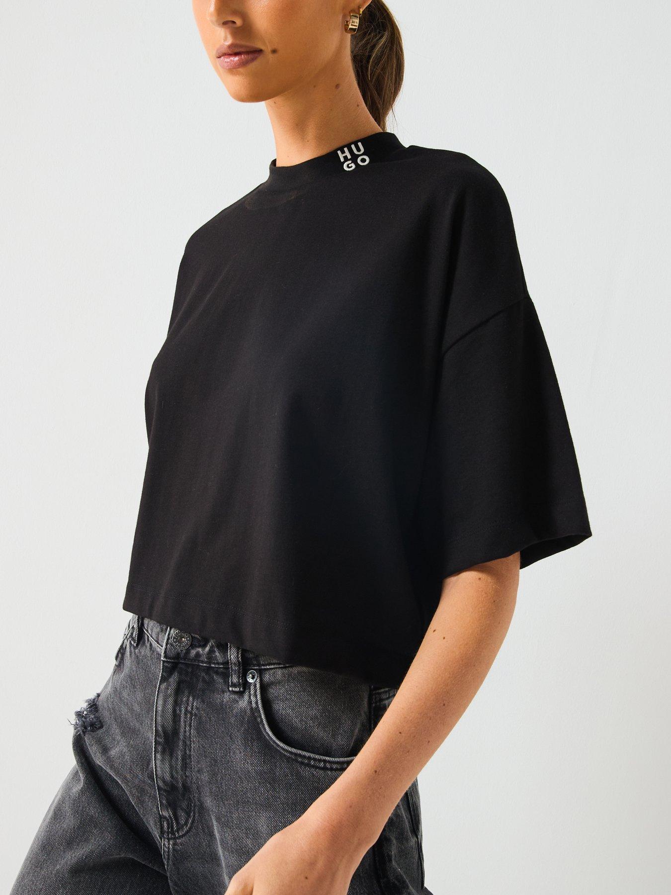 Image 6 of 6 of HUGO Damelody Logo T-Shirt - Black