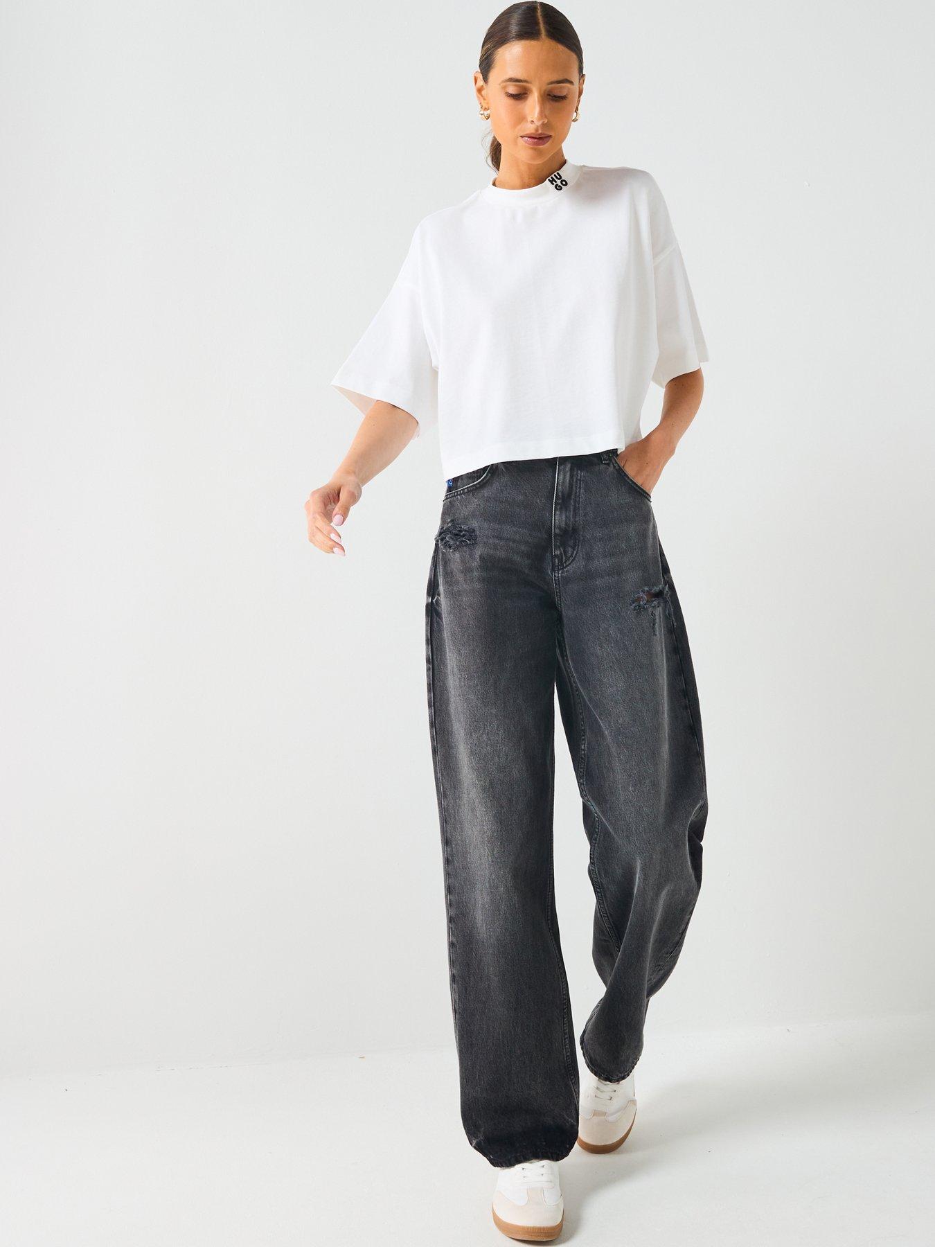 Image 3 of 5 of HUGO Damelody Logo T-Shirt - White
