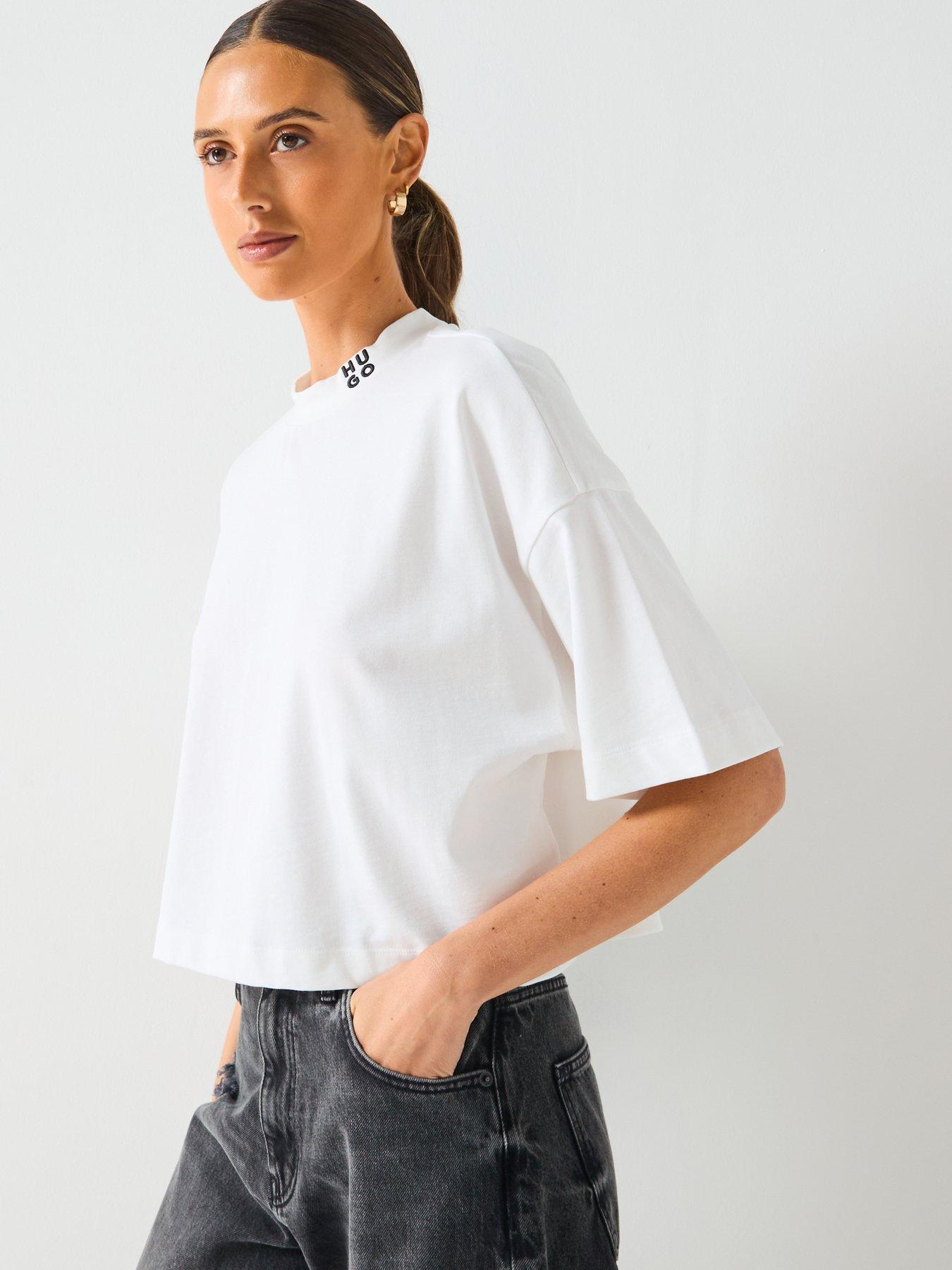 Image 5 of 5 of HUGO Damelody Logo T-Shirt - White