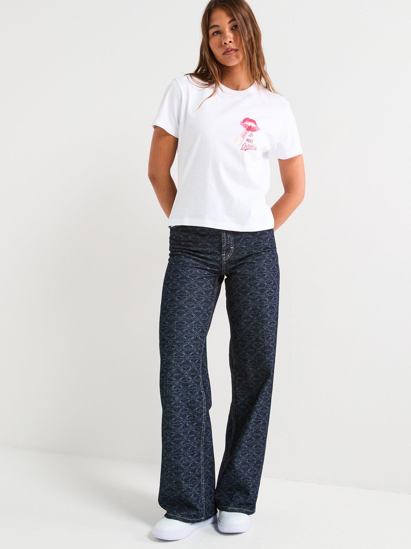 Image 3 of 6 of HUGO 937 Wide Leg Jean - Navy