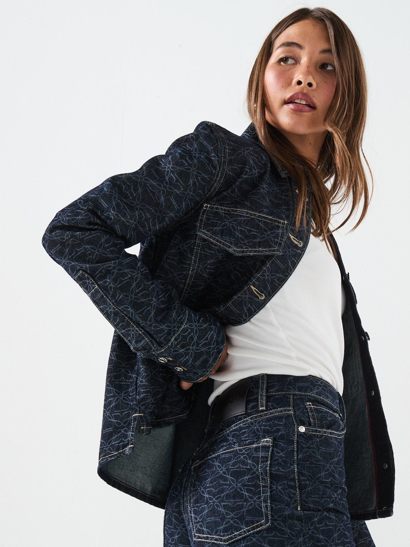 Image 4 of 6 of HUGO 937 Wide Leg Jean - Navy