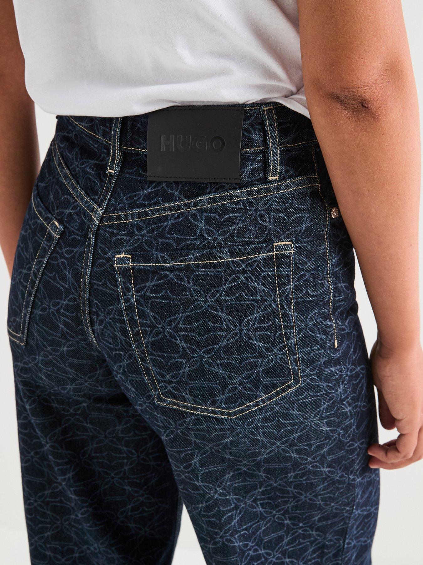 Image 5 of 6 of HUGO 937 Wide Leg Jean - Navy