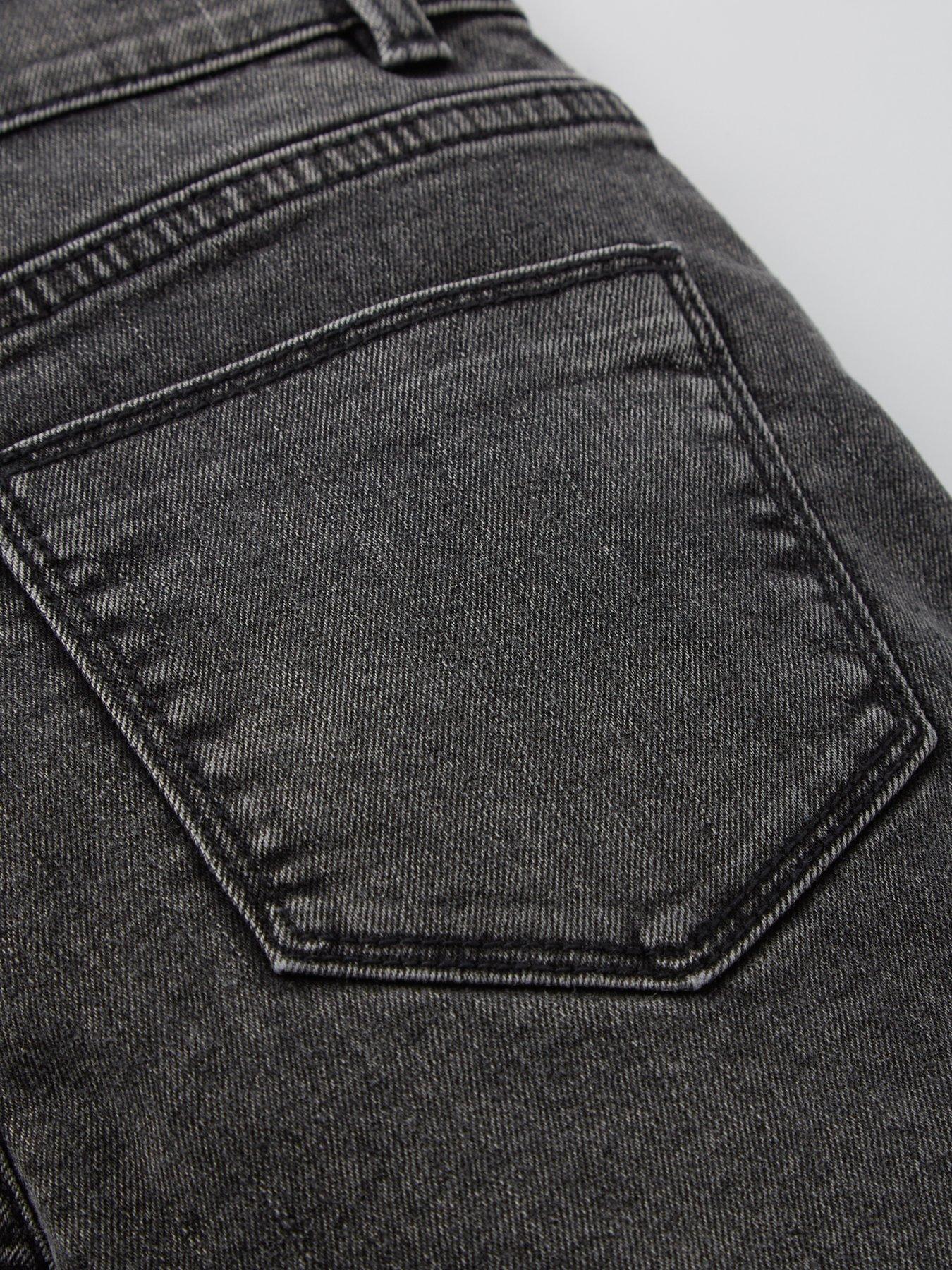 Image 4 of 4 of V by Very Boys Acid Wash Straight Leg Jeans - Grey