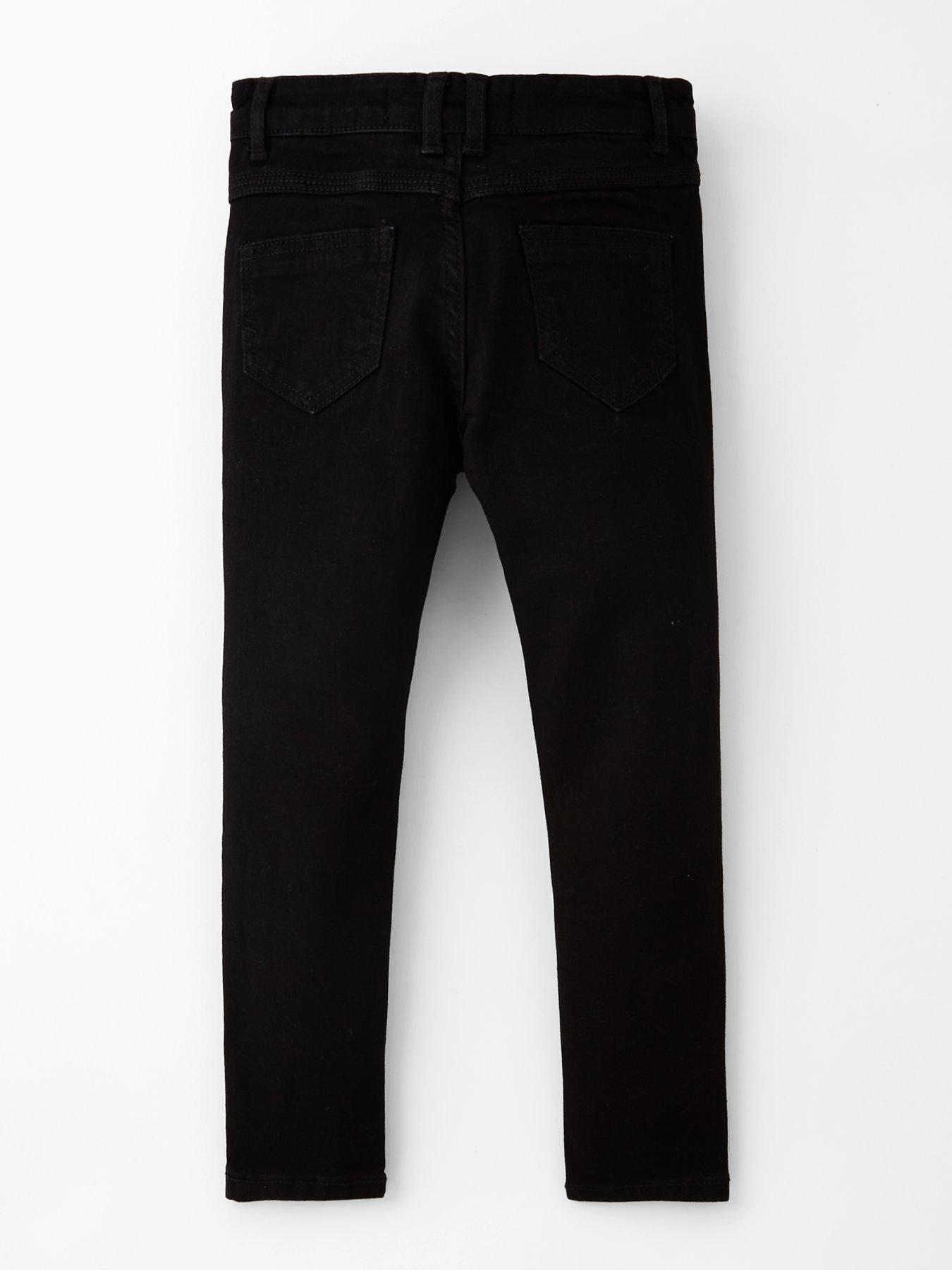 back image of mini-v-by-very-boys-skinny-jeans-black