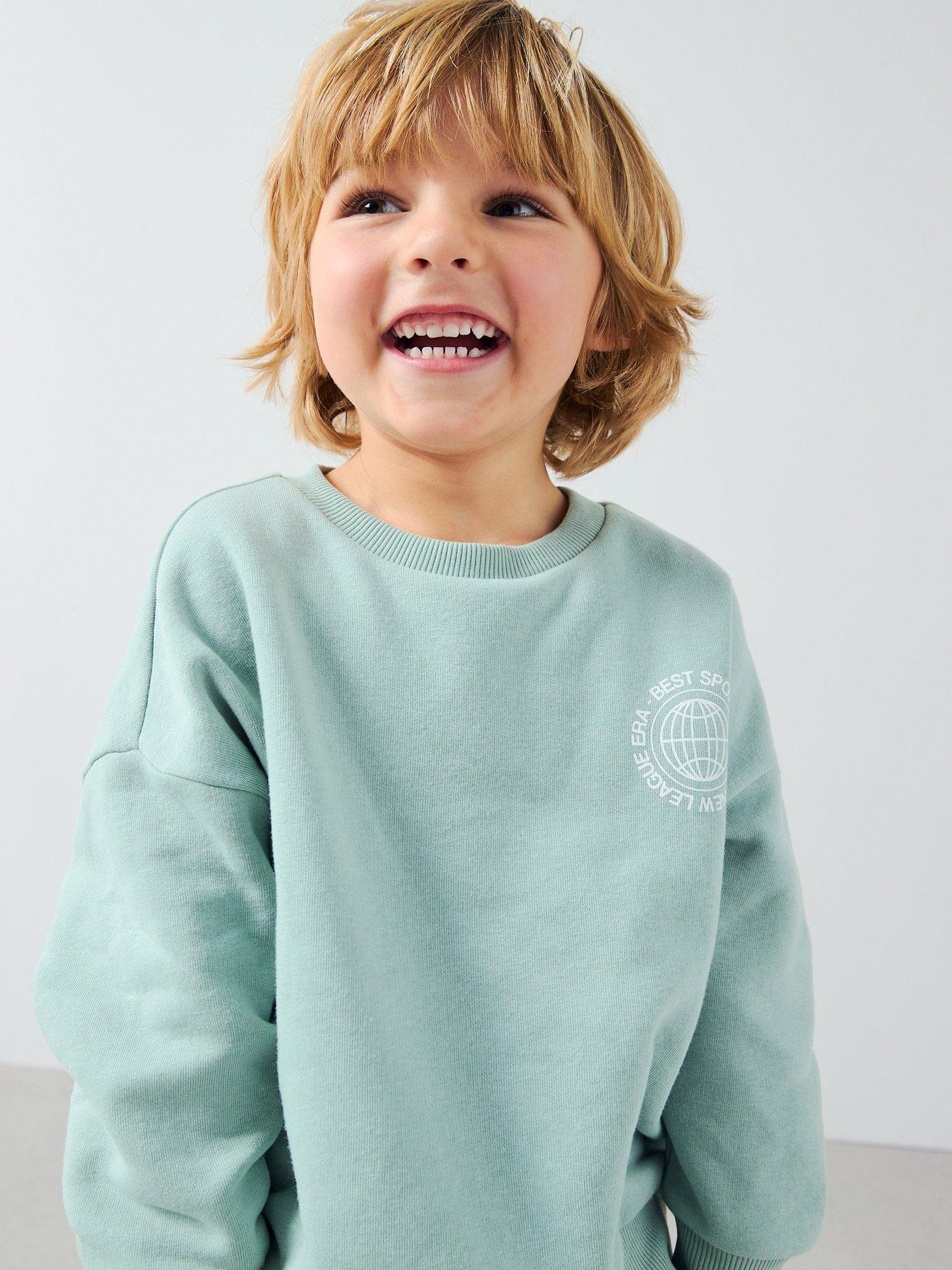 Image 1 of 6 of The Very Collection Boys Circle Placement Sweatshirt - Green