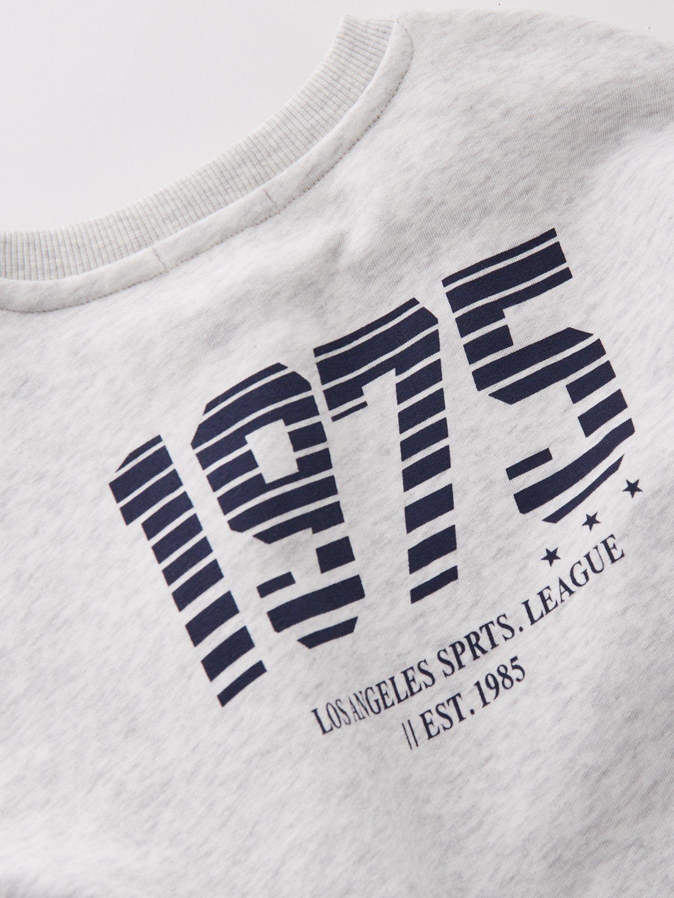 Image 3 of 4 of The Very Collection Boys Sporty Logo Sweatshirt And Jogger Set - Grey