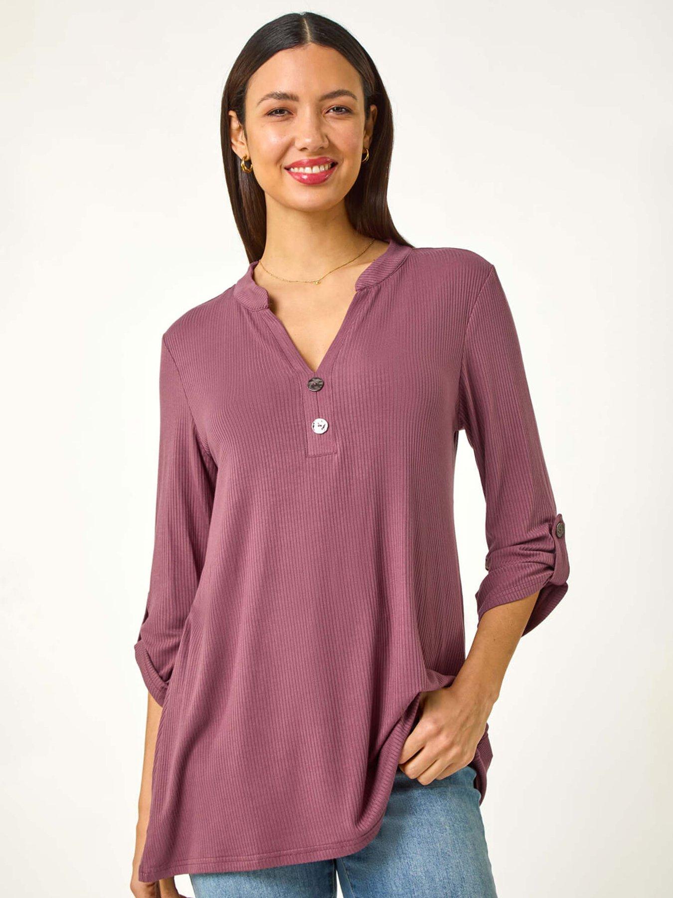 roman-ribbed-buttoned-stretch-shirt-pink