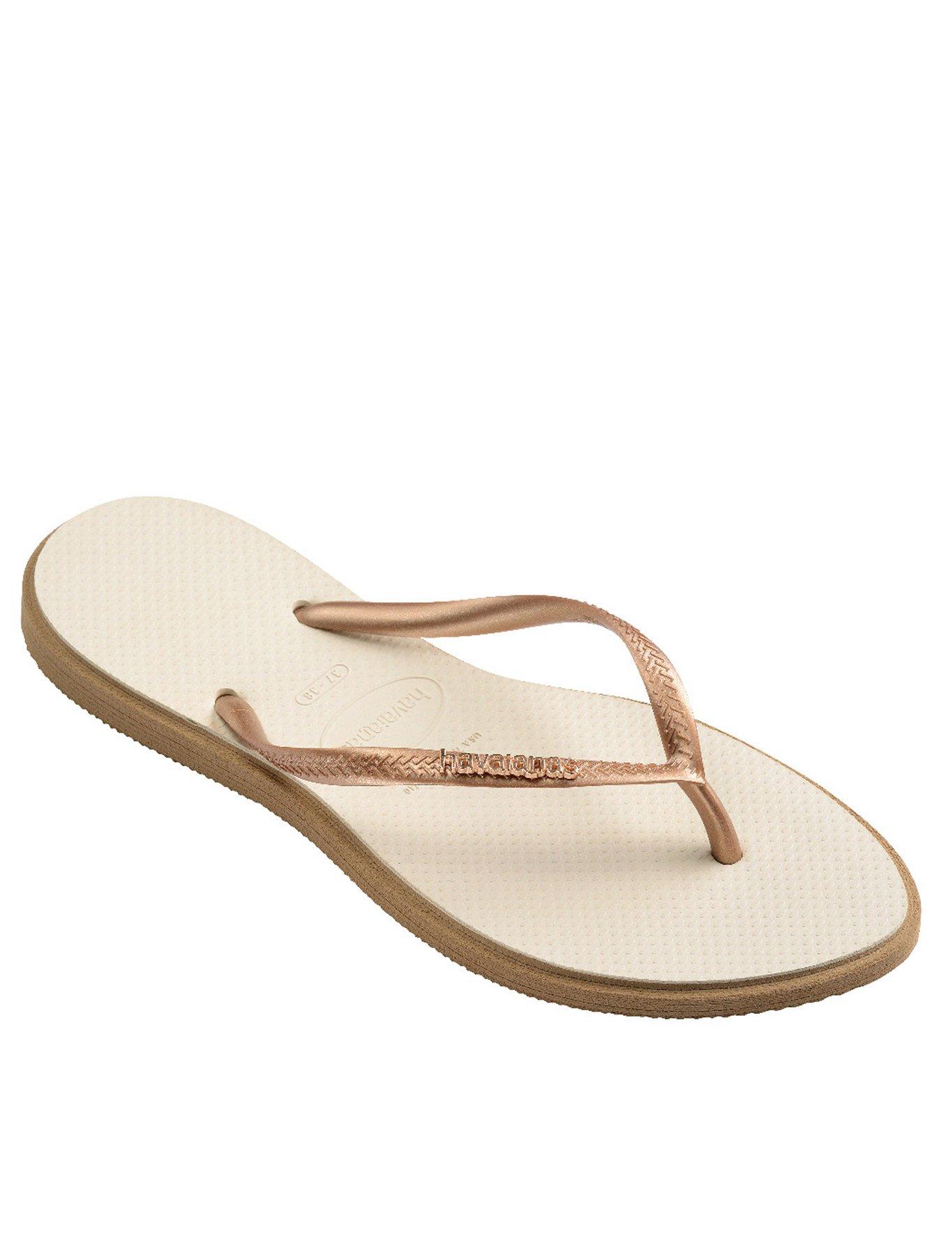 front image of havaianas-slim-point-flip-flop-rose-gold