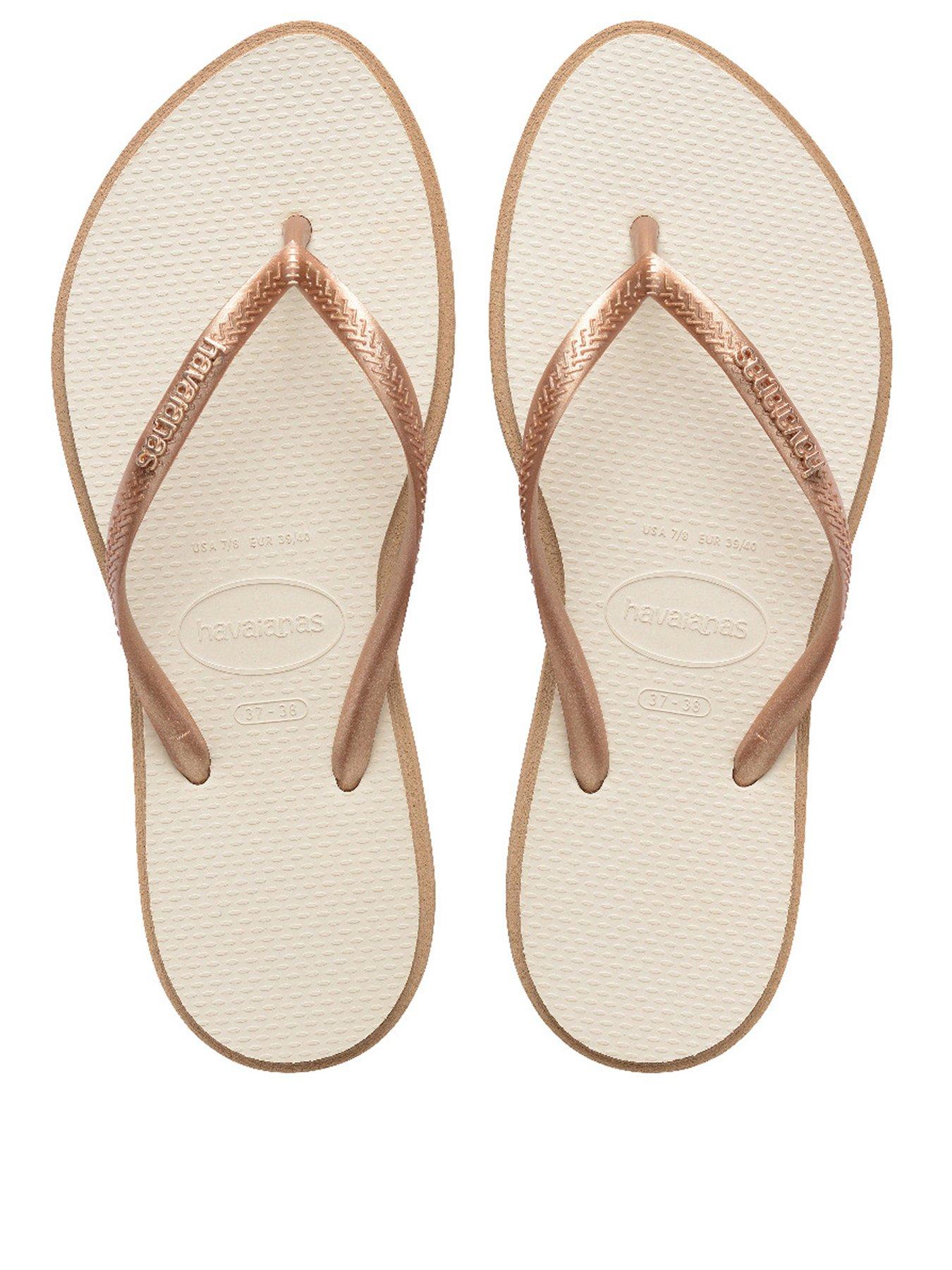 stillFront image of havaianas-slim-point-flip-flop-rose-gold