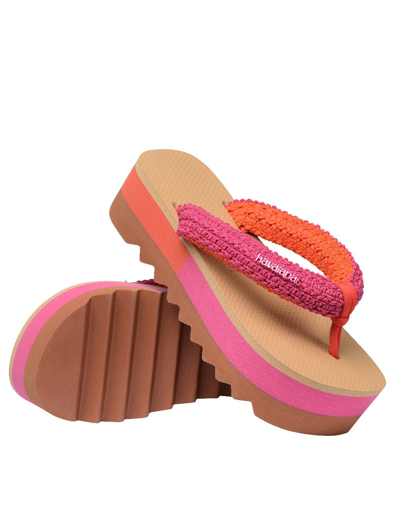 front image of havaianas-top-high-chunky-boho-flip-flop--pink