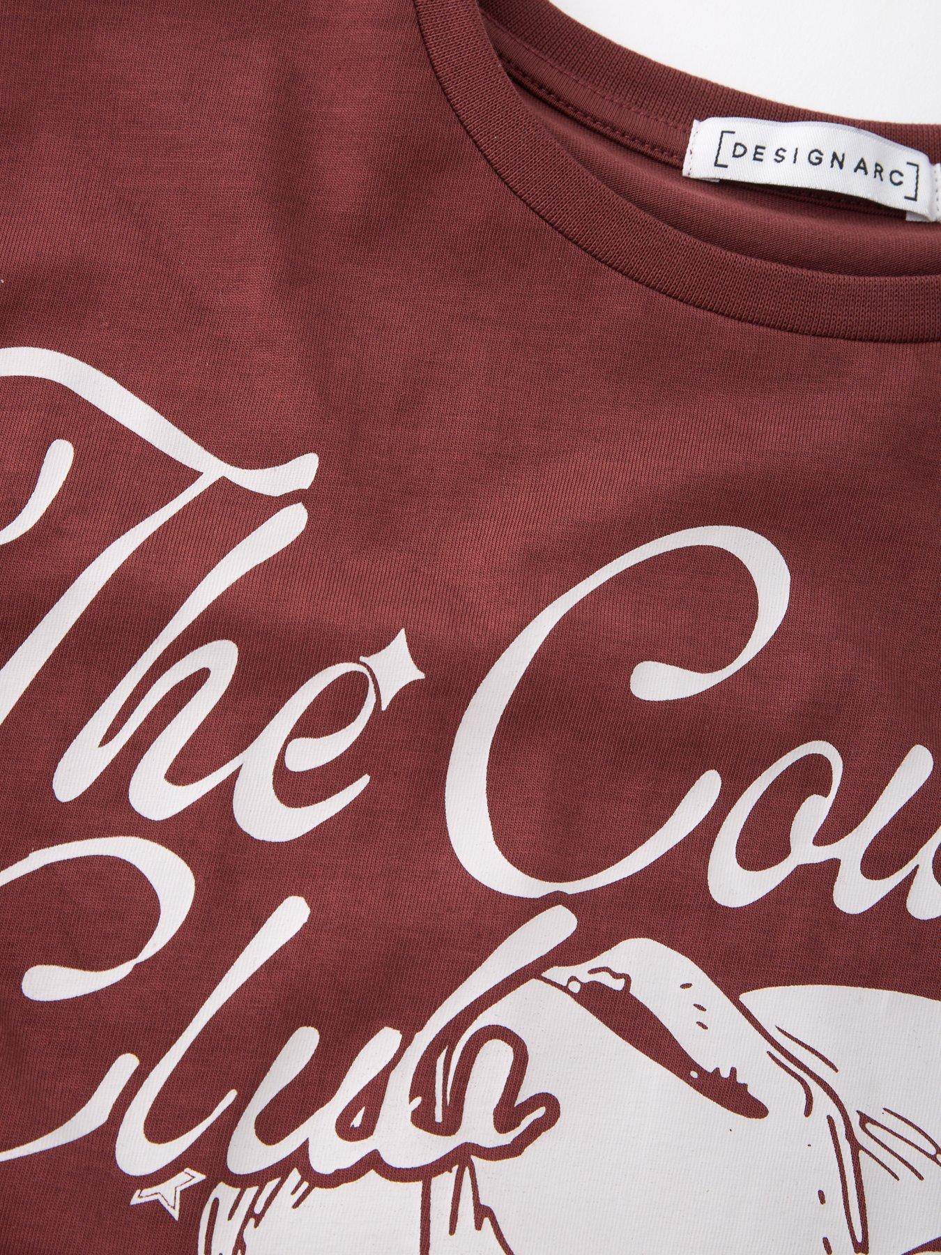 Image 4 of 4 of V by Very Girls Cowgirl Print T-shirt - Dark Burgundy