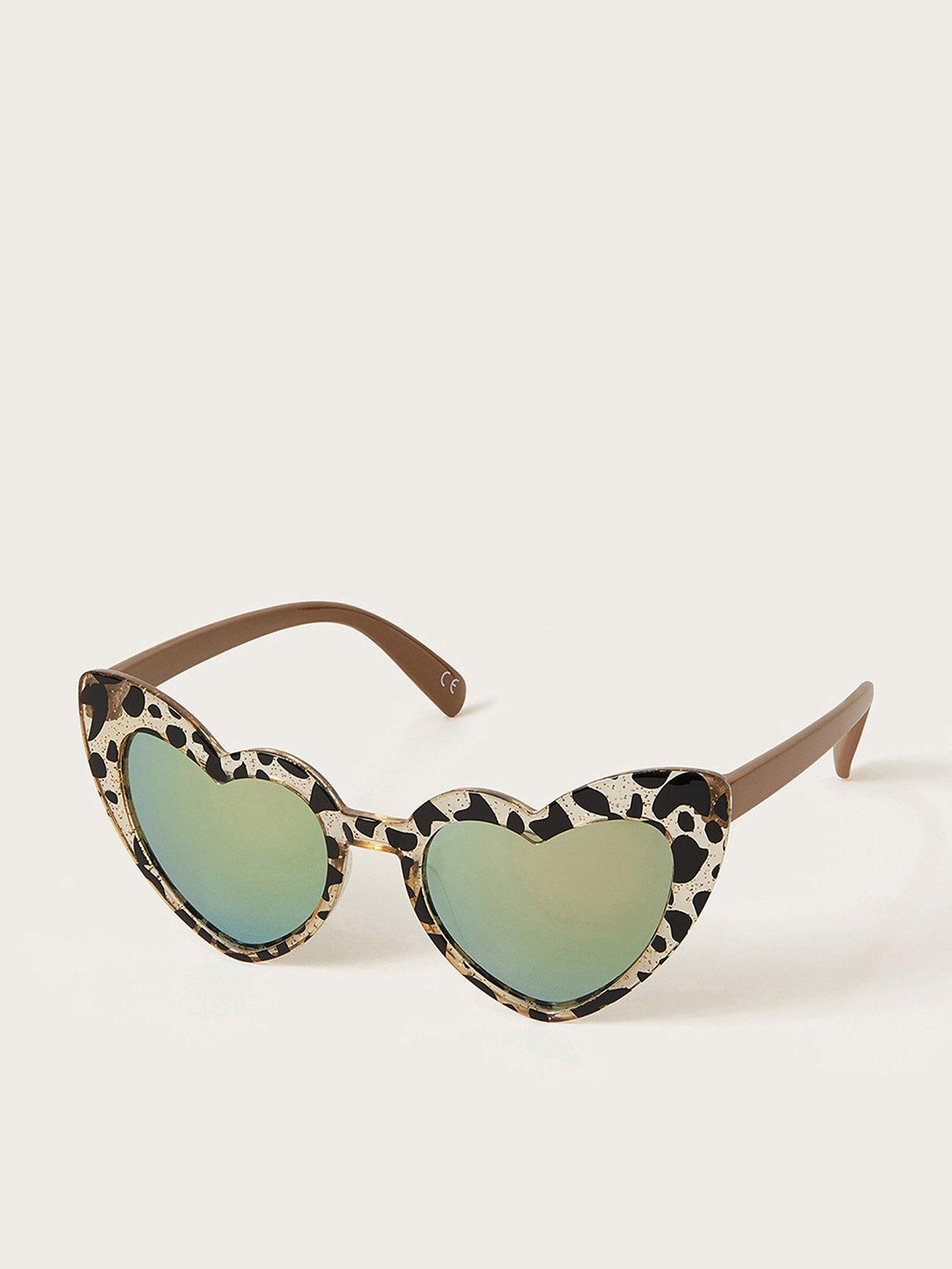  image of monsoon-girls-heart-shape-leopard-print-sunglasses-multi
