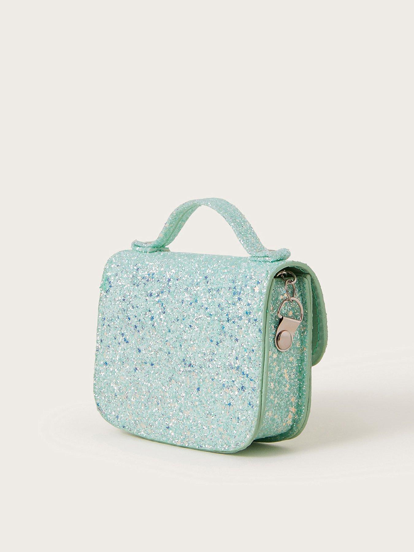  image of monsoon-girls-glitter-mini-cross-body-bag-light-green