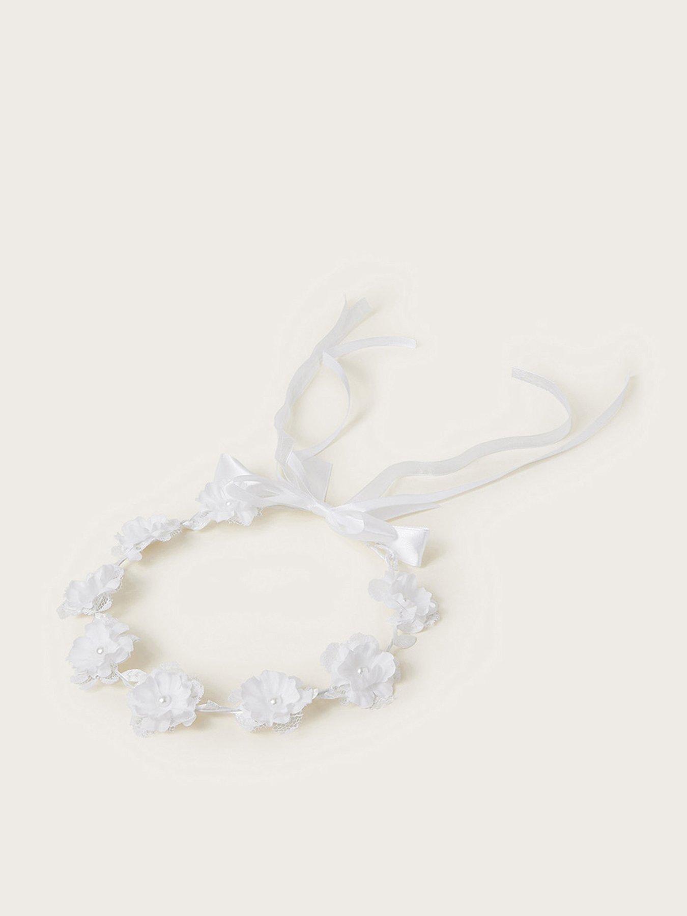 undefined Girls Flower Girl Garland - Light Cream
