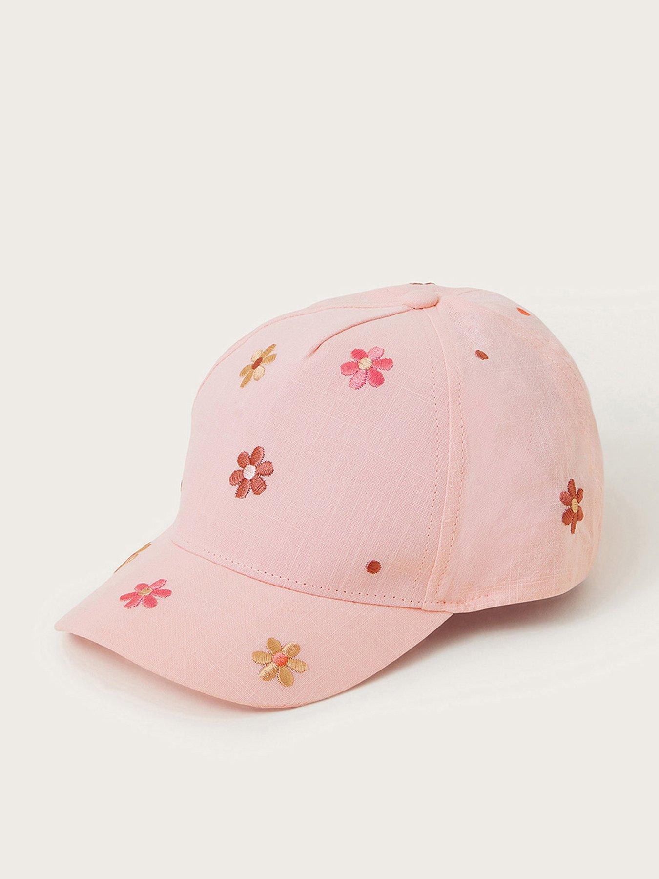monsoon-girls-floral-embroidered-cap-pink