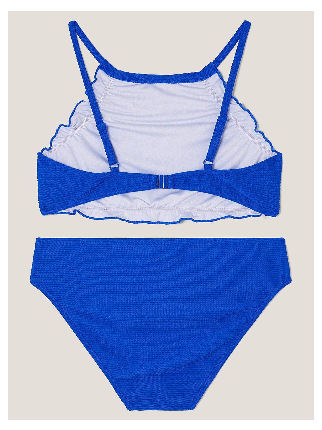  image of monsoon-girls-storm-ribbed-scalloped-bikini-blue