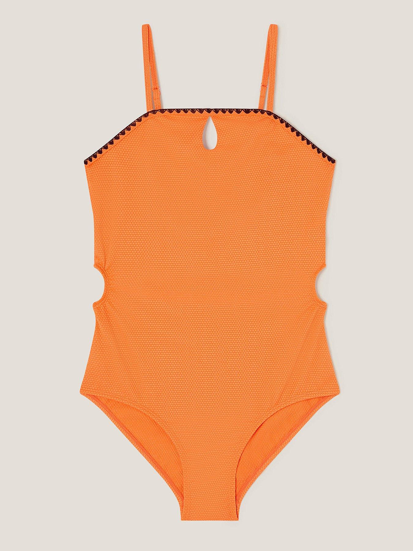 monsoon-girls-storm-orange-textured-swimsuit-orange