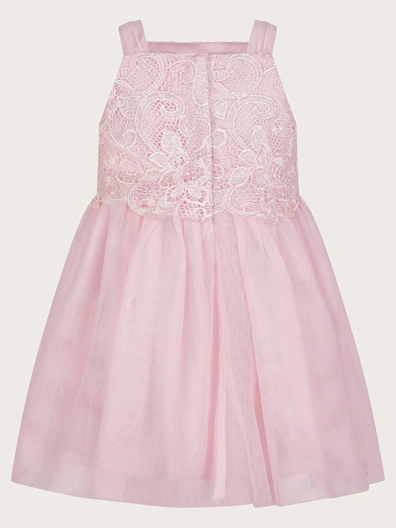  image of monsoon-baby-girls-anna-sleeveless-lacy-dress-pink