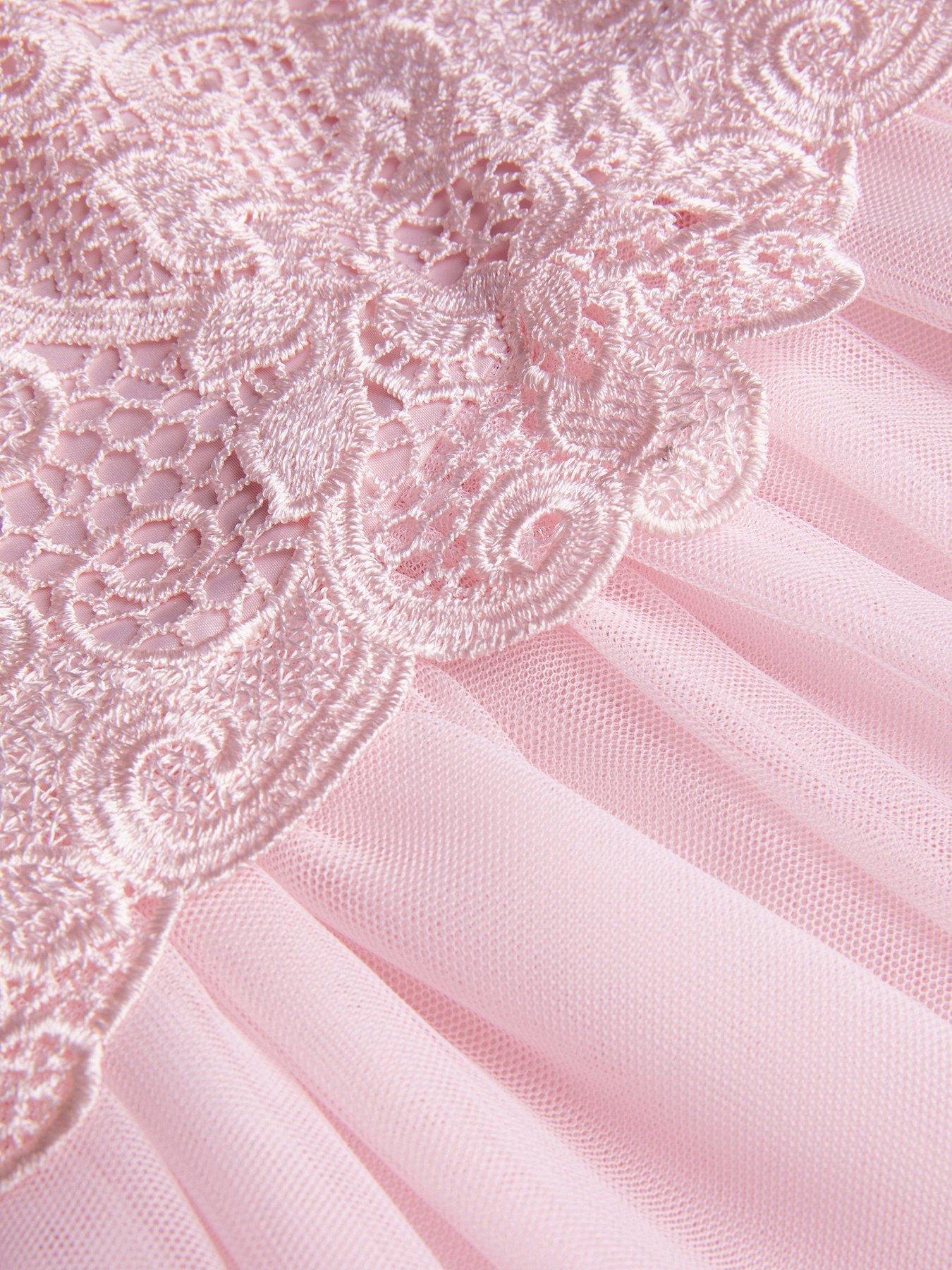  image of monsoon-baby-girls-anna-sleeveless-lacy-dress-pink