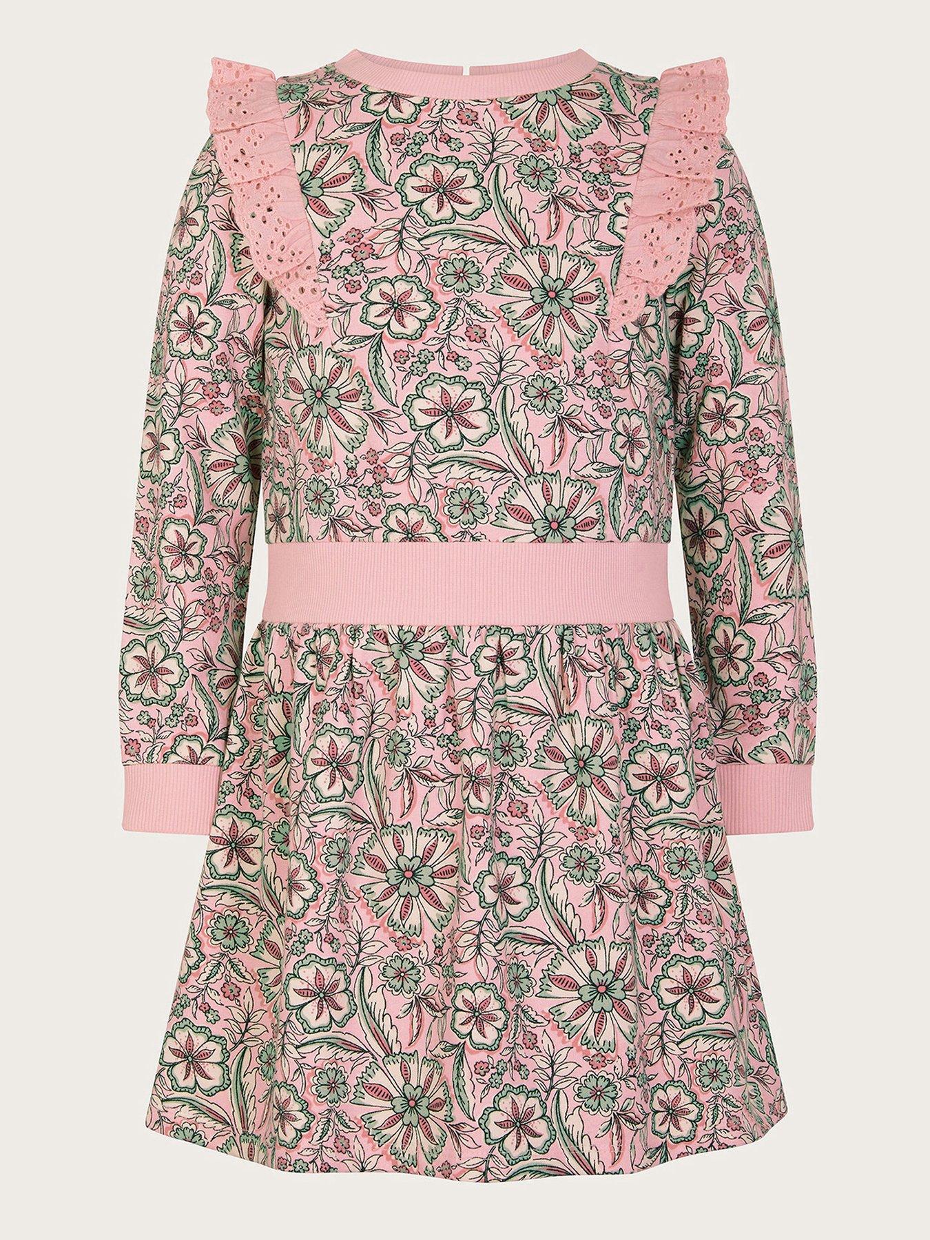 undefined Girls Scorched Paisley Print Dress - Pink