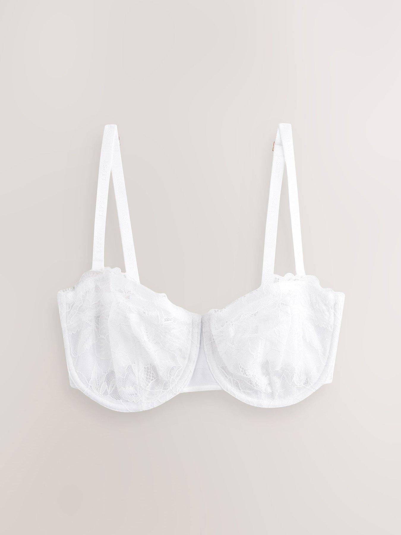  image of lipsy-rose-lace-multiway-bra-white