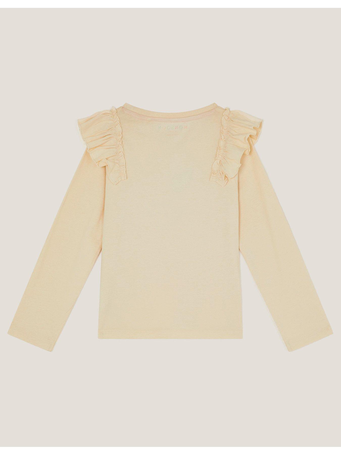  image of monsoon-girls-apple-t-shirt-pink