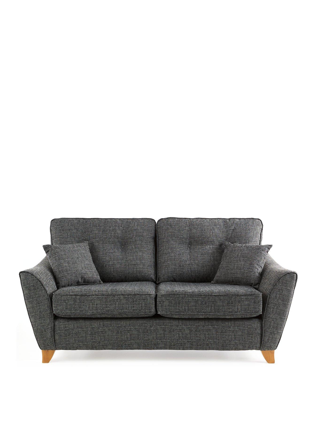Image 2 of 6 of The Very Collection Halstow 3 Seater&nbsp;Fabric&nbsp;Sofa Bed&nbsp;-Charcoal - Made to order in the UK