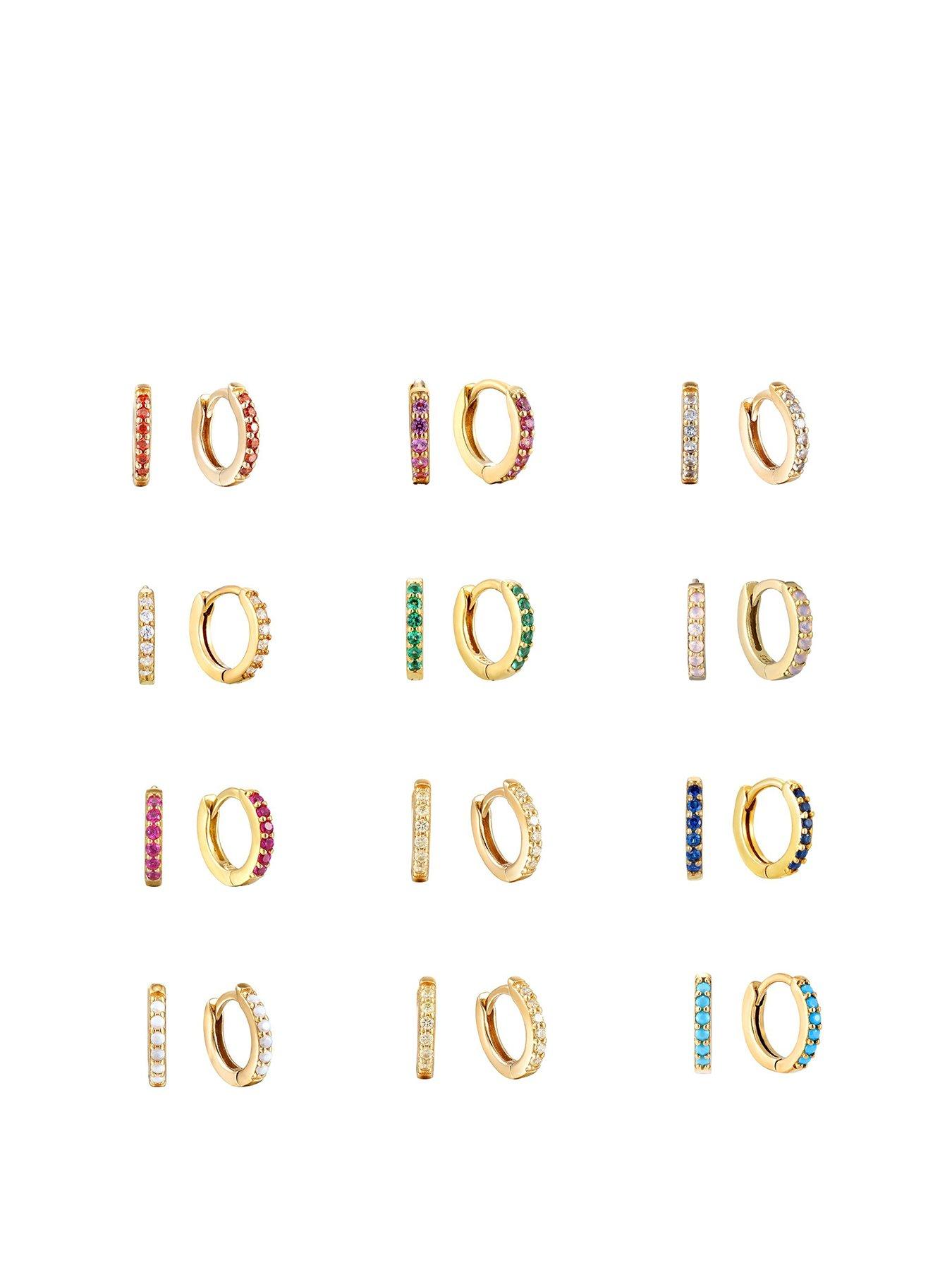 seol-gold-birthstone-cz-tiny-hoop-earrings