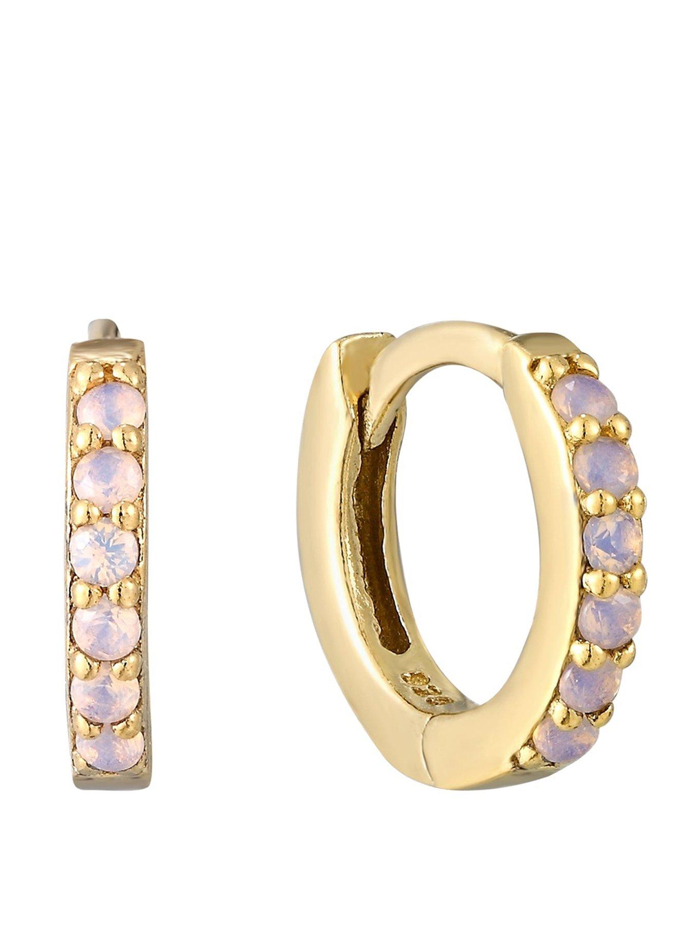 seol-gold-birthstone-cz-tiny-hoop-earrings