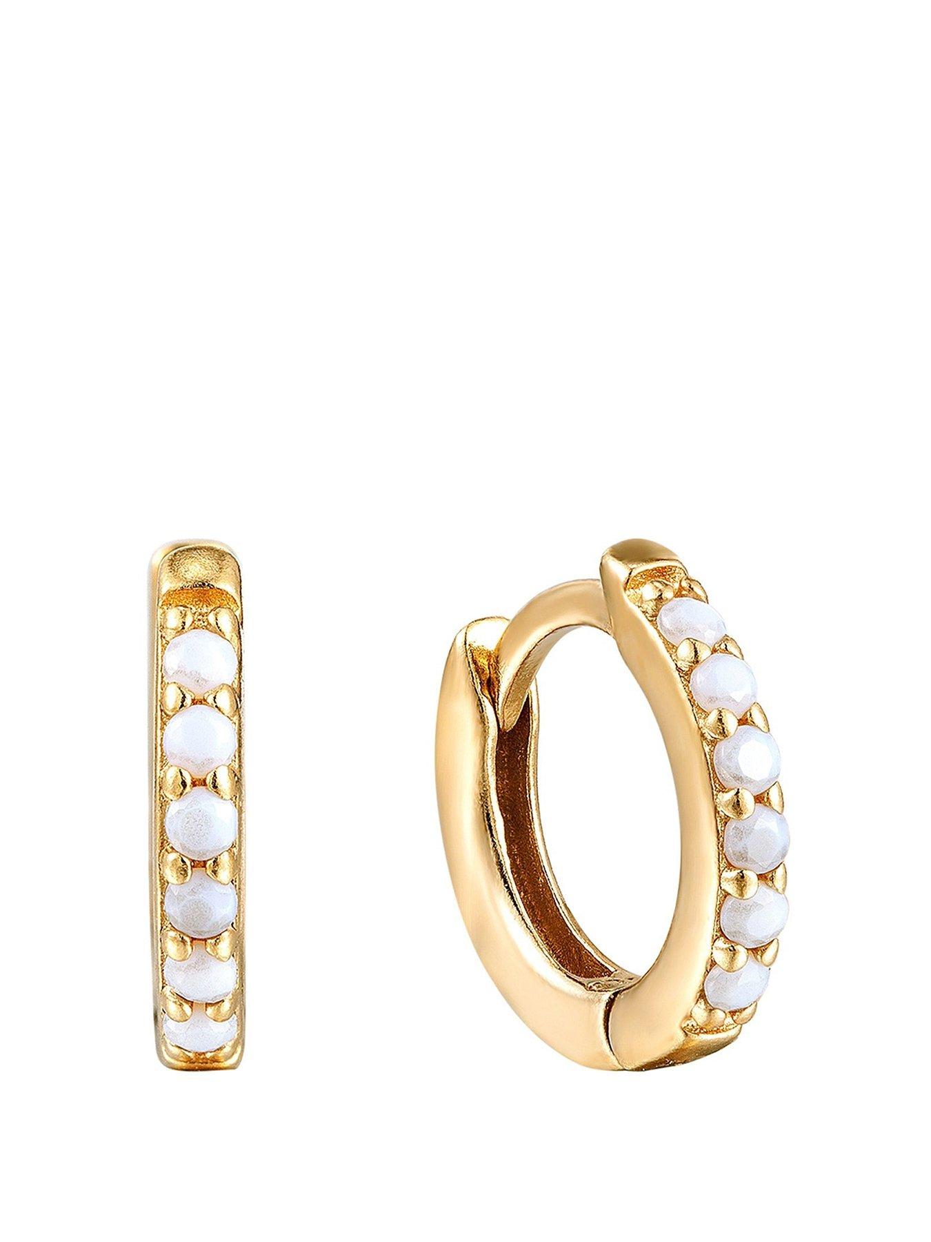 seol-gold-birthstone-cz-tiny-hoop-earrings