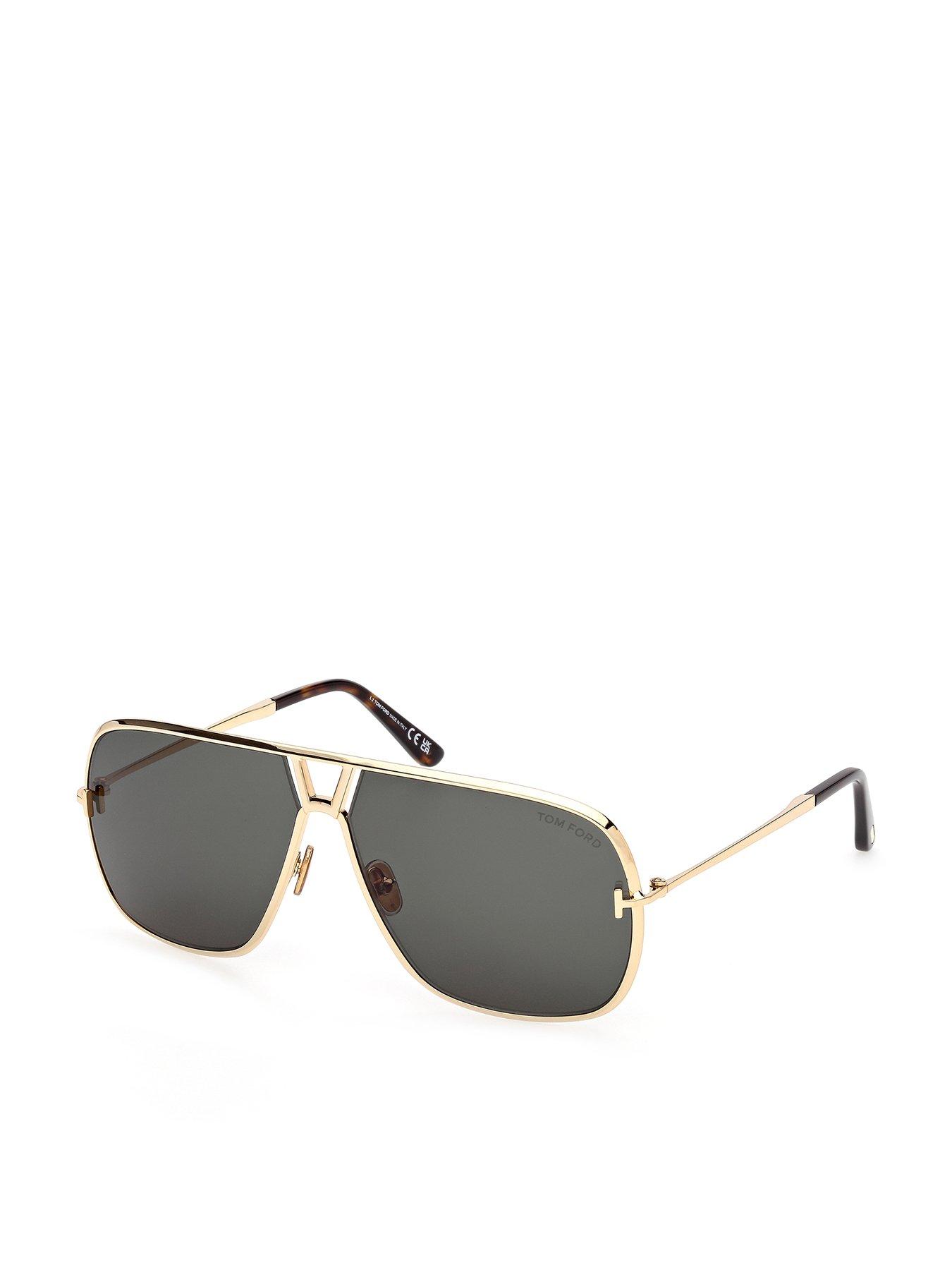 Tom Ford Stavros Navigator Sunglasses-Gold