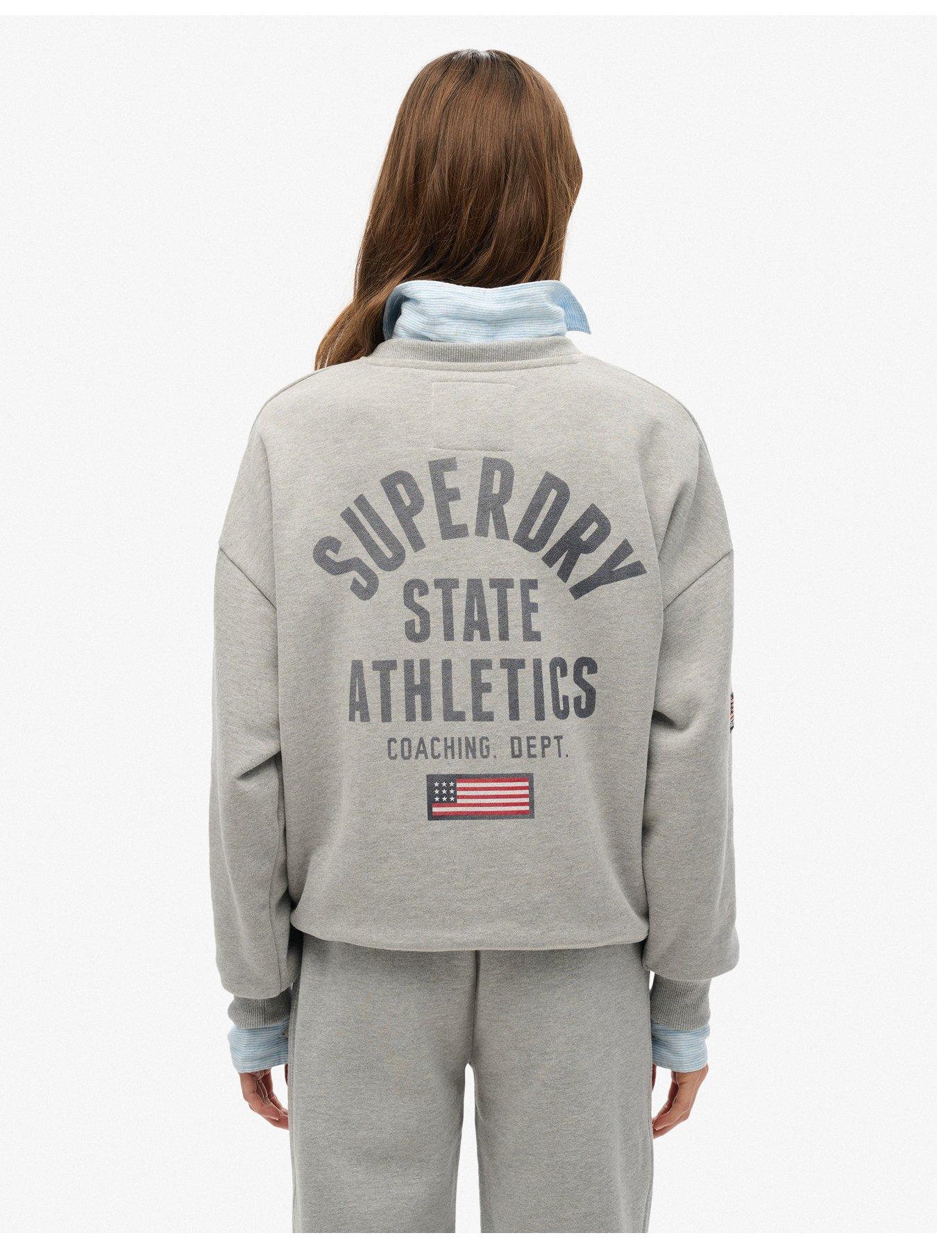 Image 2 of 5 of Superdry Athletic Essentials Relaxed Printed Sweatshirt - Grey
