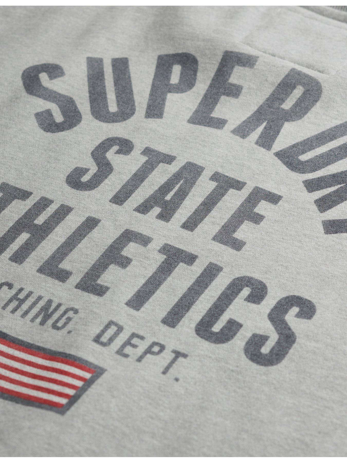 Image 5 of 5 of Superdry Athletic Essentials Relaxed Printed Sweatshirt - Grey