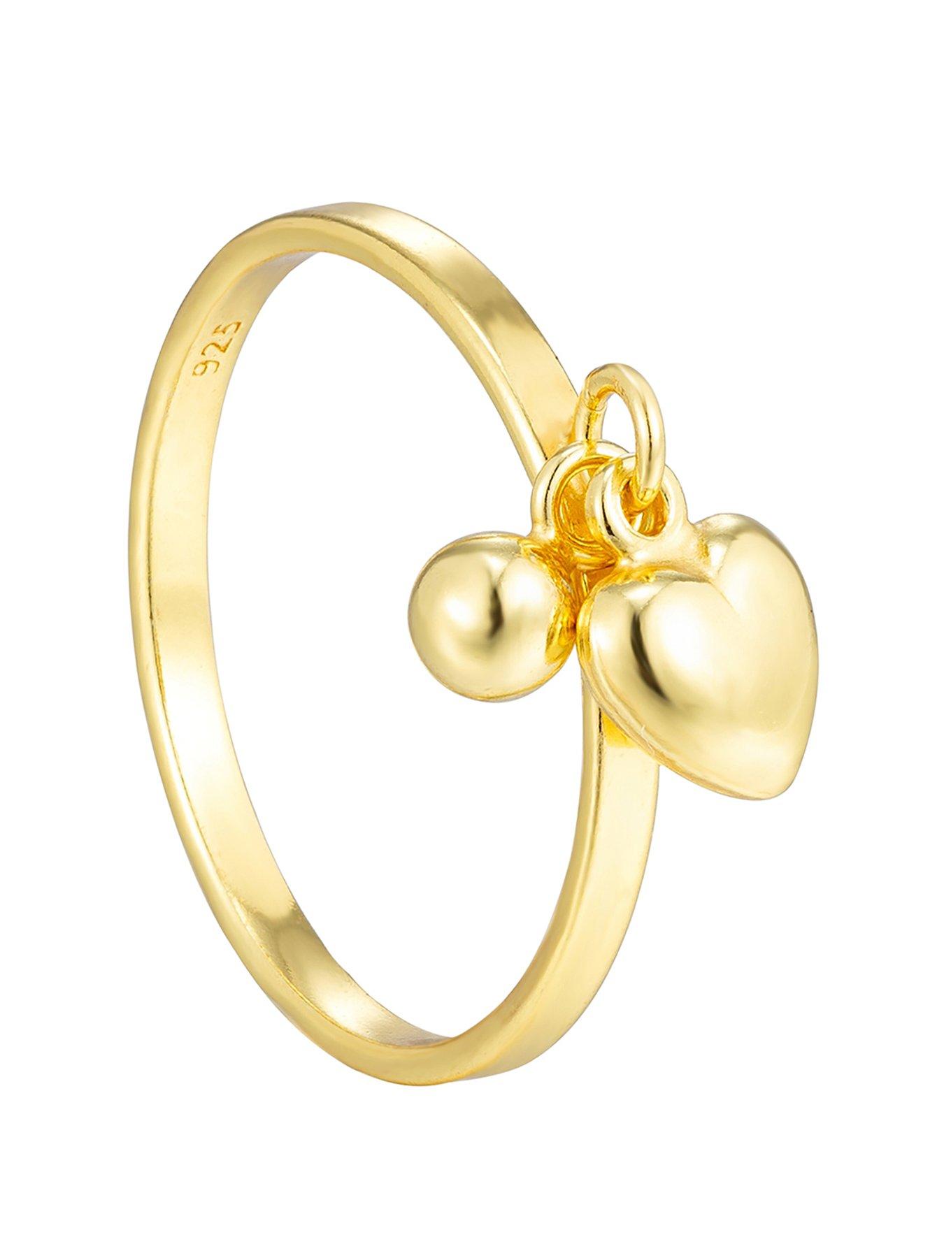 undefined Puffed Heart Charm Ring