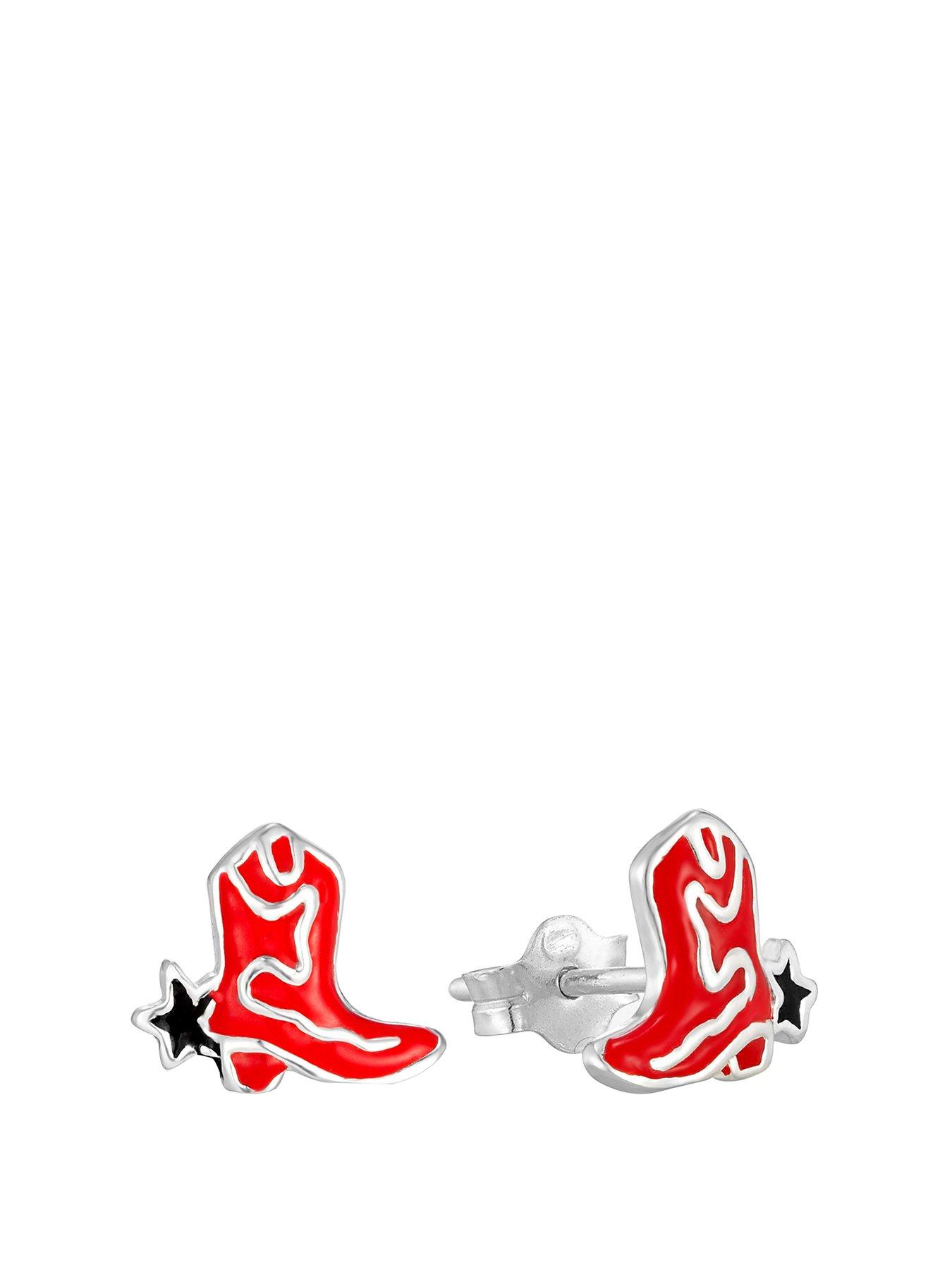  image of seol-gold-red-enamel-cowboy-boot-studs