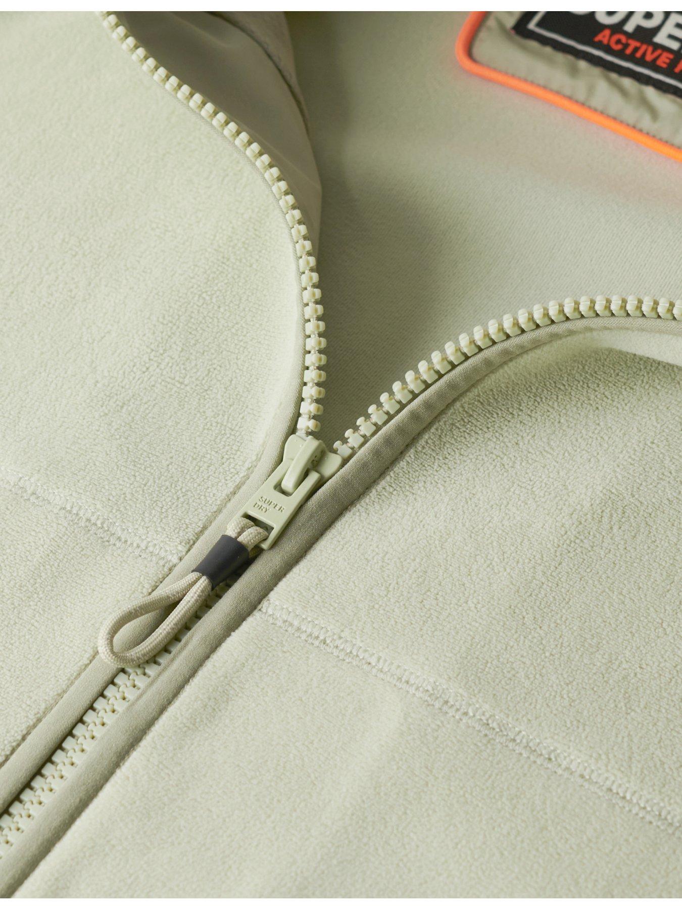  image of superdry-active-full-zip-fleece-green