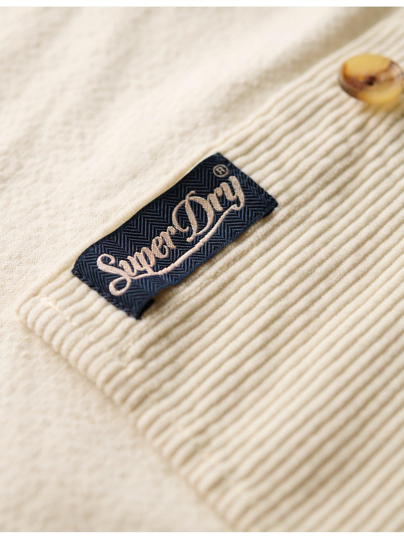  image of superdry-chunky-cord-overshirt-brown