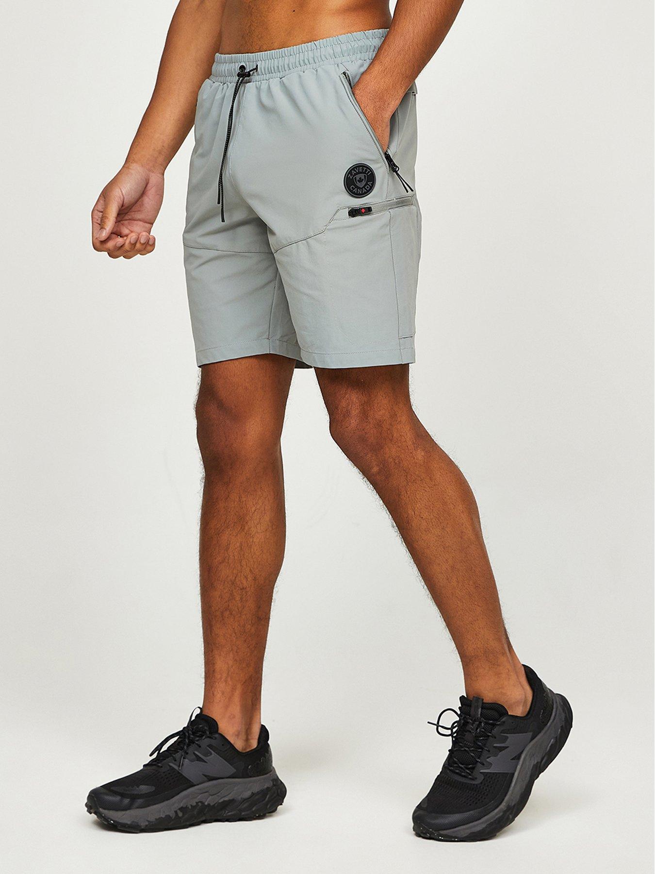 zavetti-canada-irrosso-woven-cargo-shorts-grey