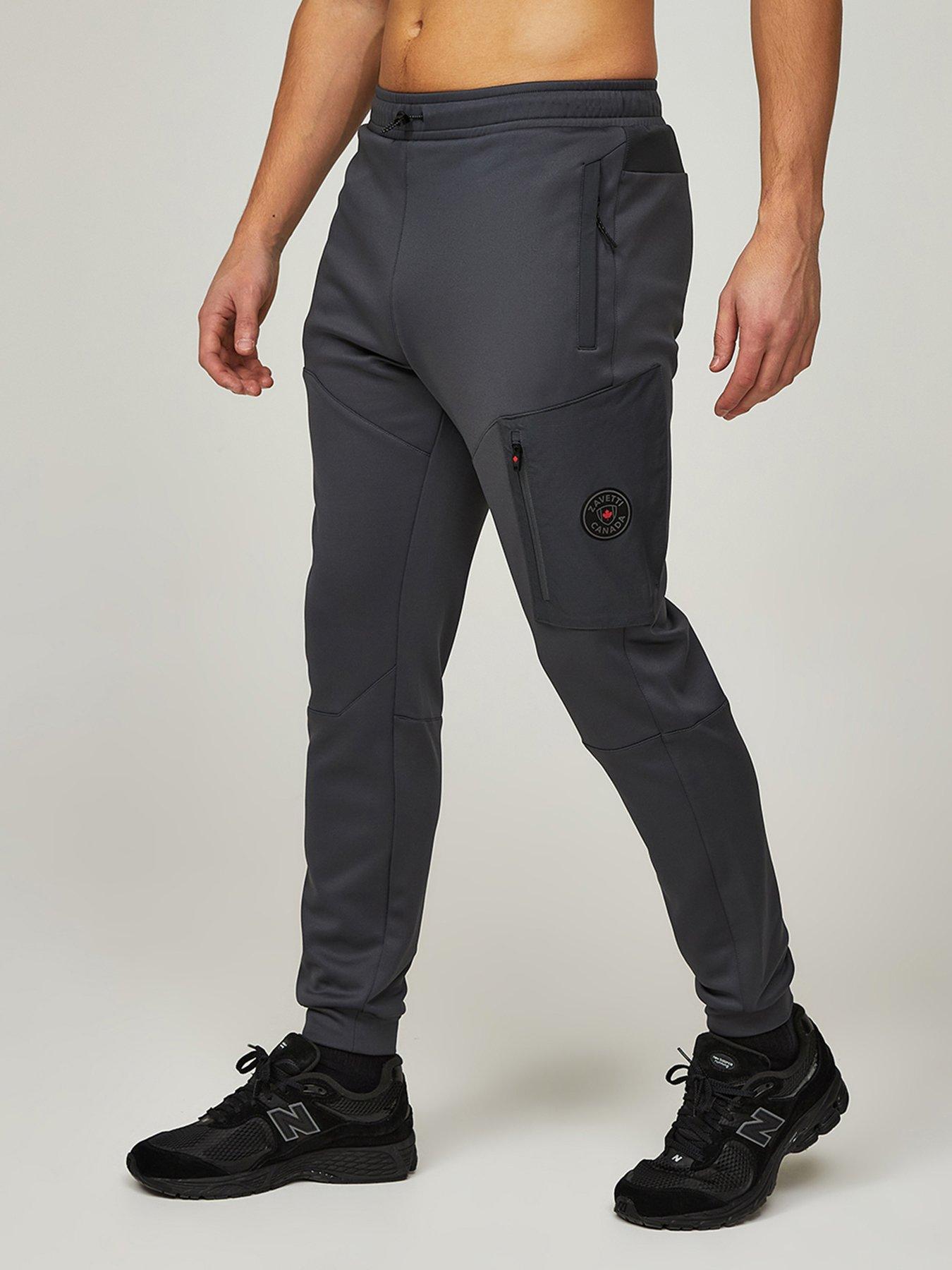  image of zavetti-canada-saletto-cargo-joggers-black