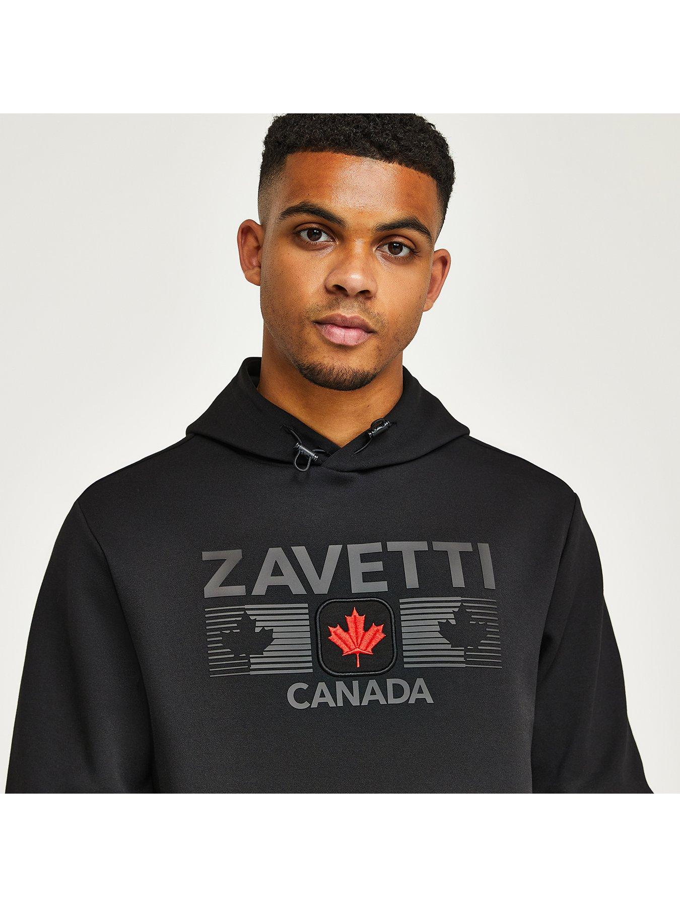 Zavetti Canada Cirico Logo Overhead Hoodie - Black | Littlewoods