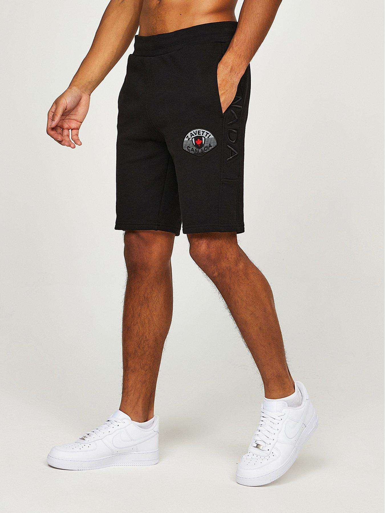 zavetti-canada-botticini-reflective-sweat-shorts-black
