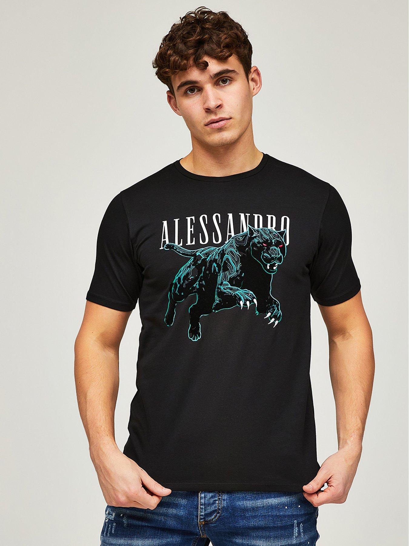 alessandro-zavetti-sciopero-panther-graphic-t-shirt-black