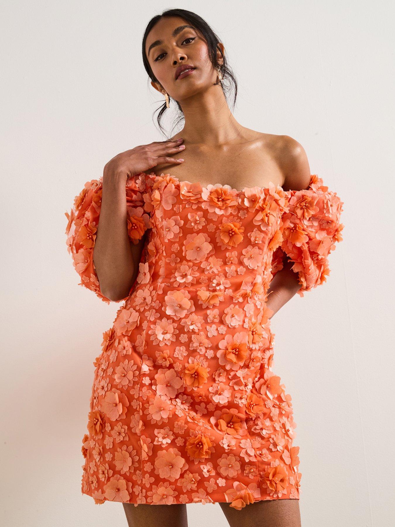 undefined Bluebell Mini Dress - Orange