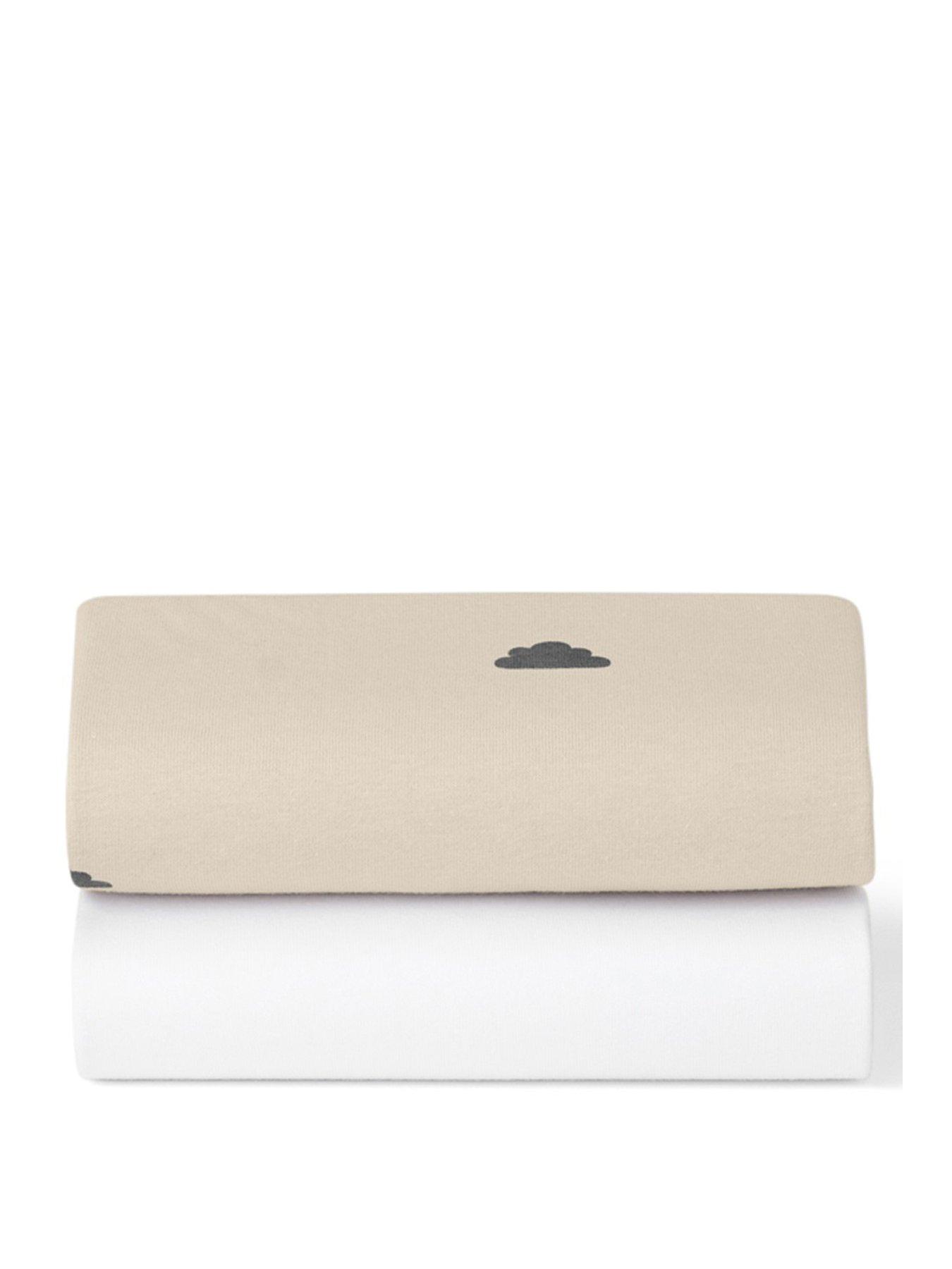  image of snuz-snuumlz-twin-pack-moses-basket-sheets-sandcloud