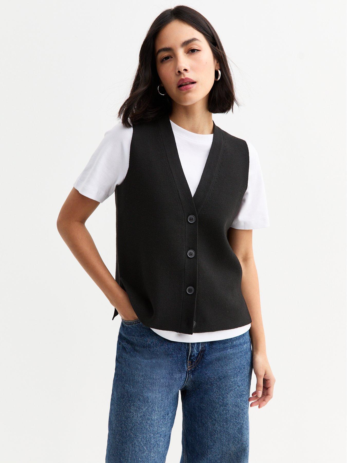 new-look-black-side-slit-buttoned-waistcoat
