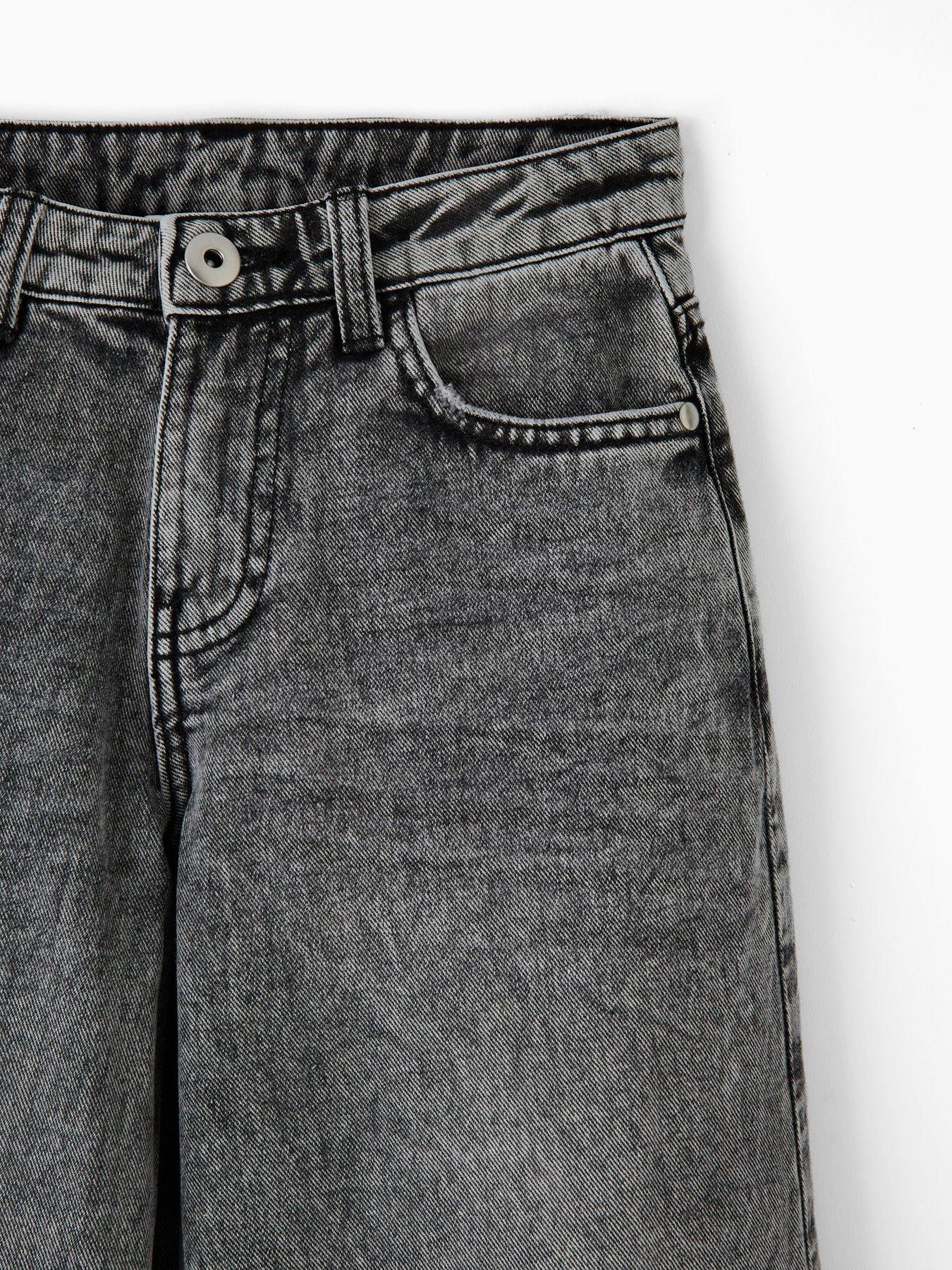  image of the-very-collection-girls-wide-leg-jeans-grey-wash